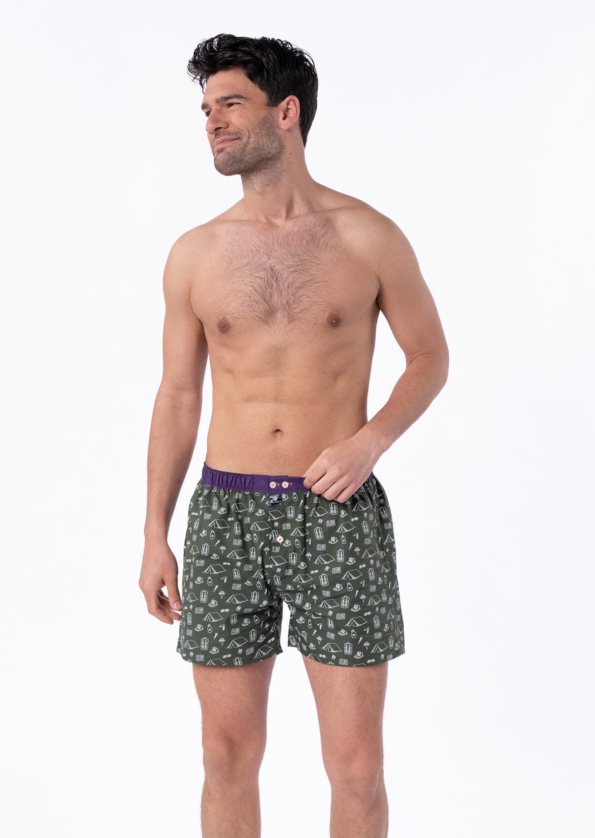 Caleçon en coton biologique BILLYBELT Kaki