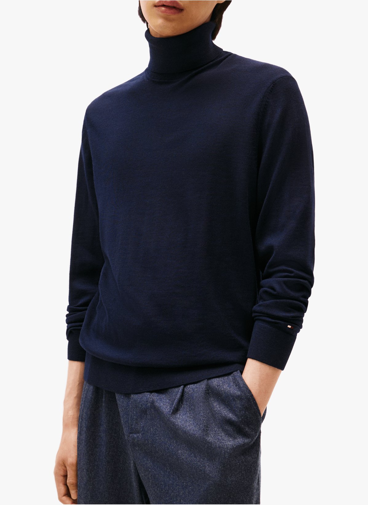 Pull col roulé en laine
