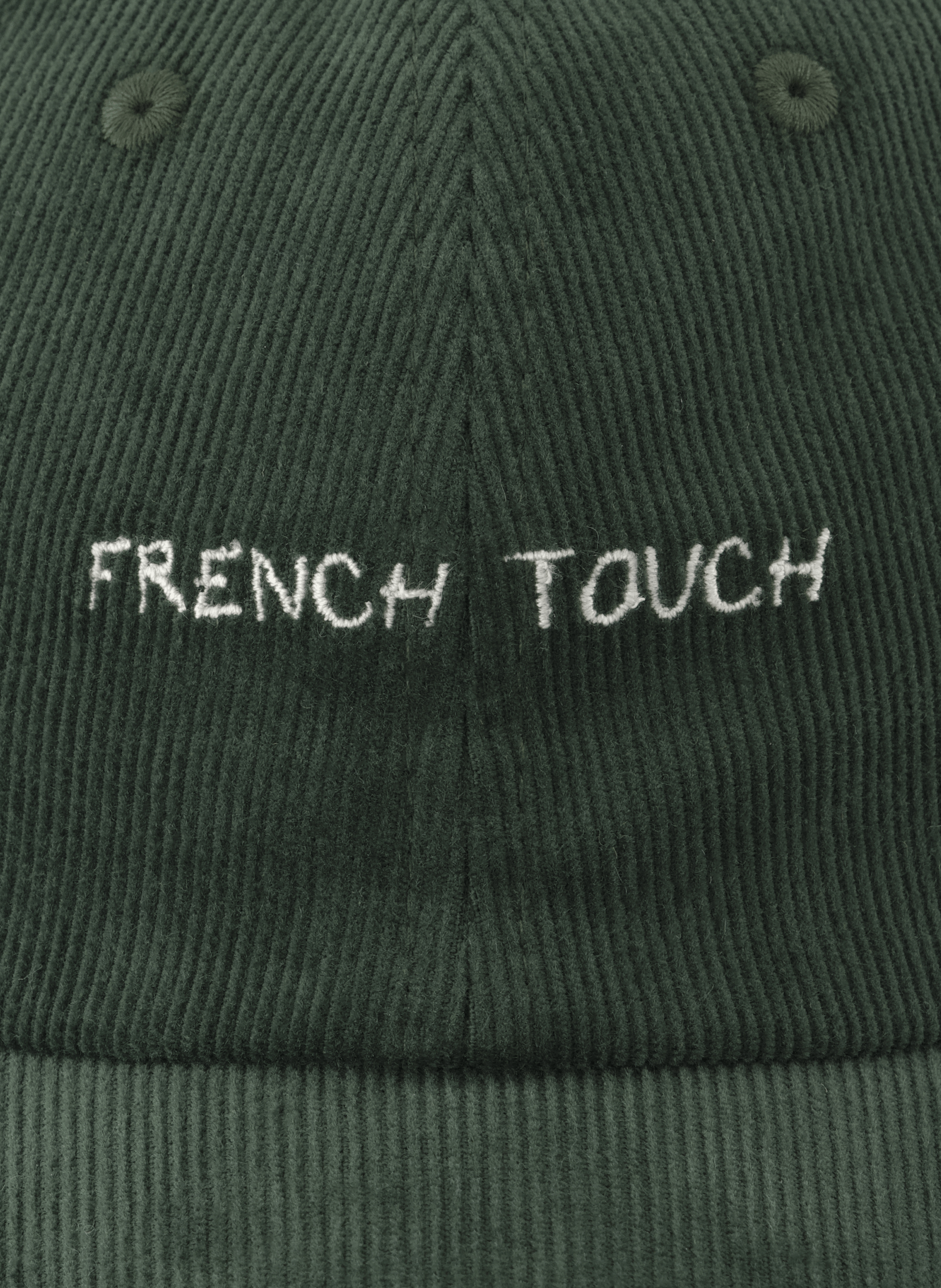 Corduroy baseball cap MAISON LABICHE Green