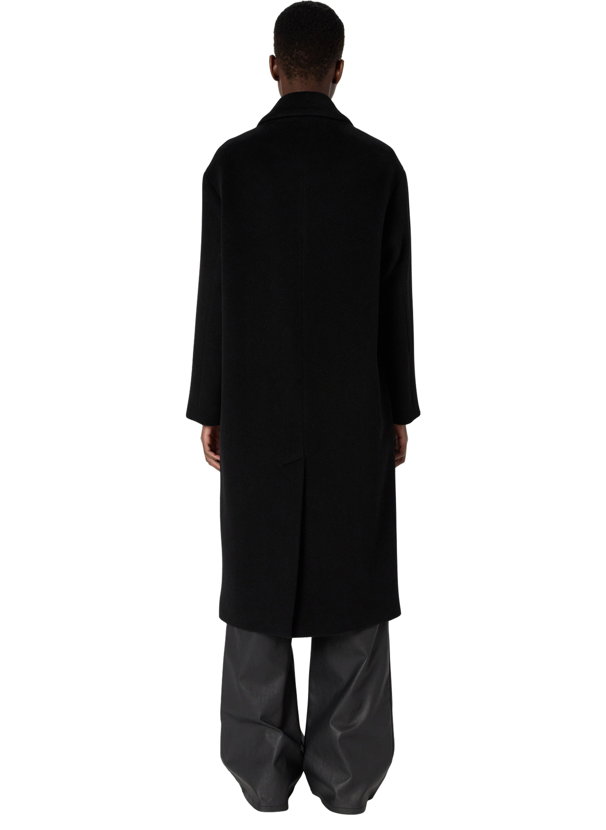 Manteau croisé en laine et angora - magali GERARD DAREL Noir