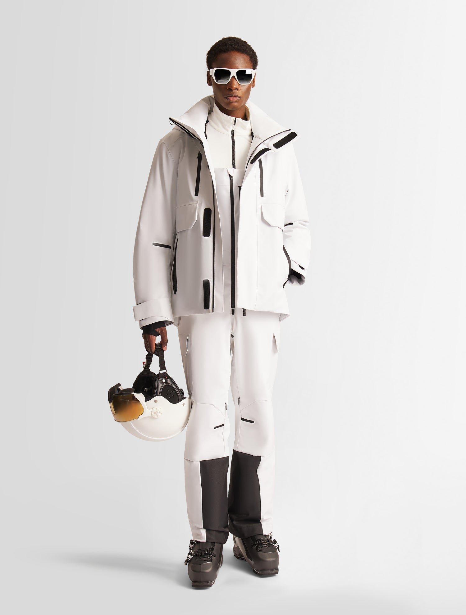 Veste de ski john col capuche coupe regular FUSALP Blanc