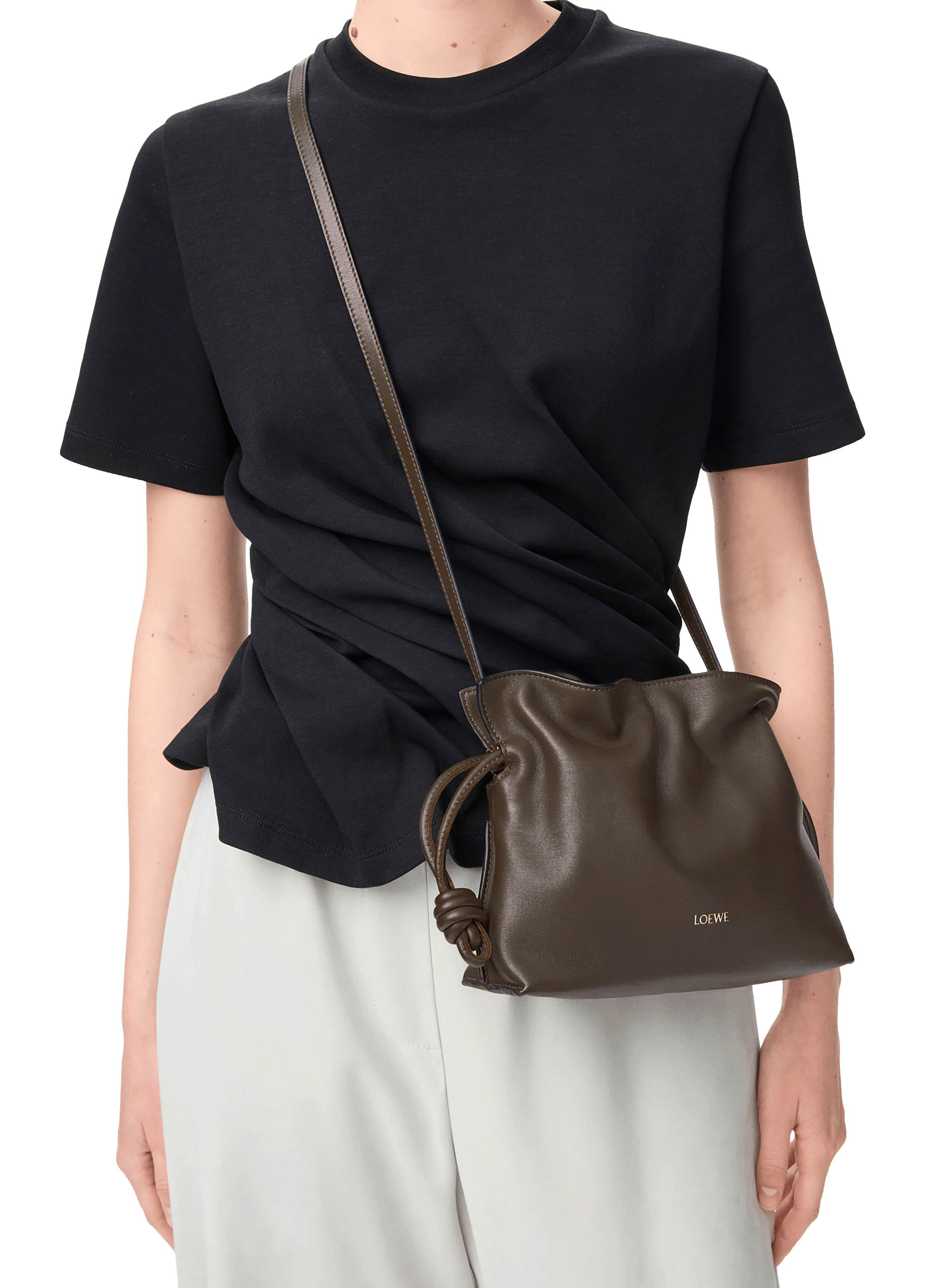 Mini Flamenco clutch in nappa calf leather LOEWE Brown