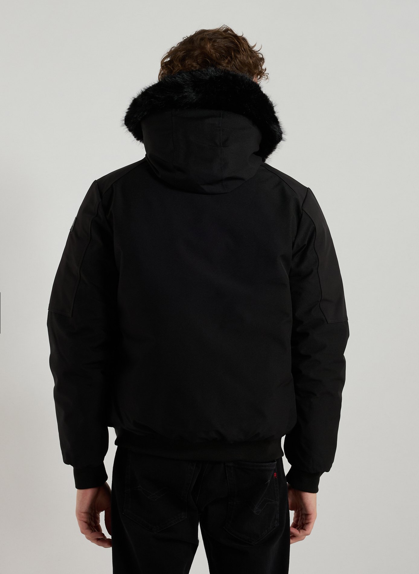 Parka unie à capuche SCHOTT Noir