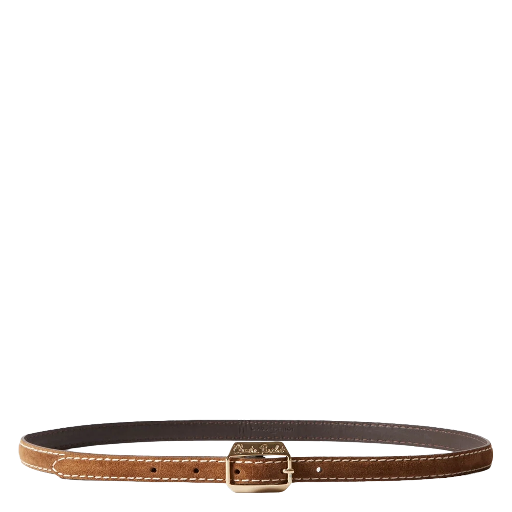 Ceinture en cuir auxine CLAUDIE PIERLOT Beige