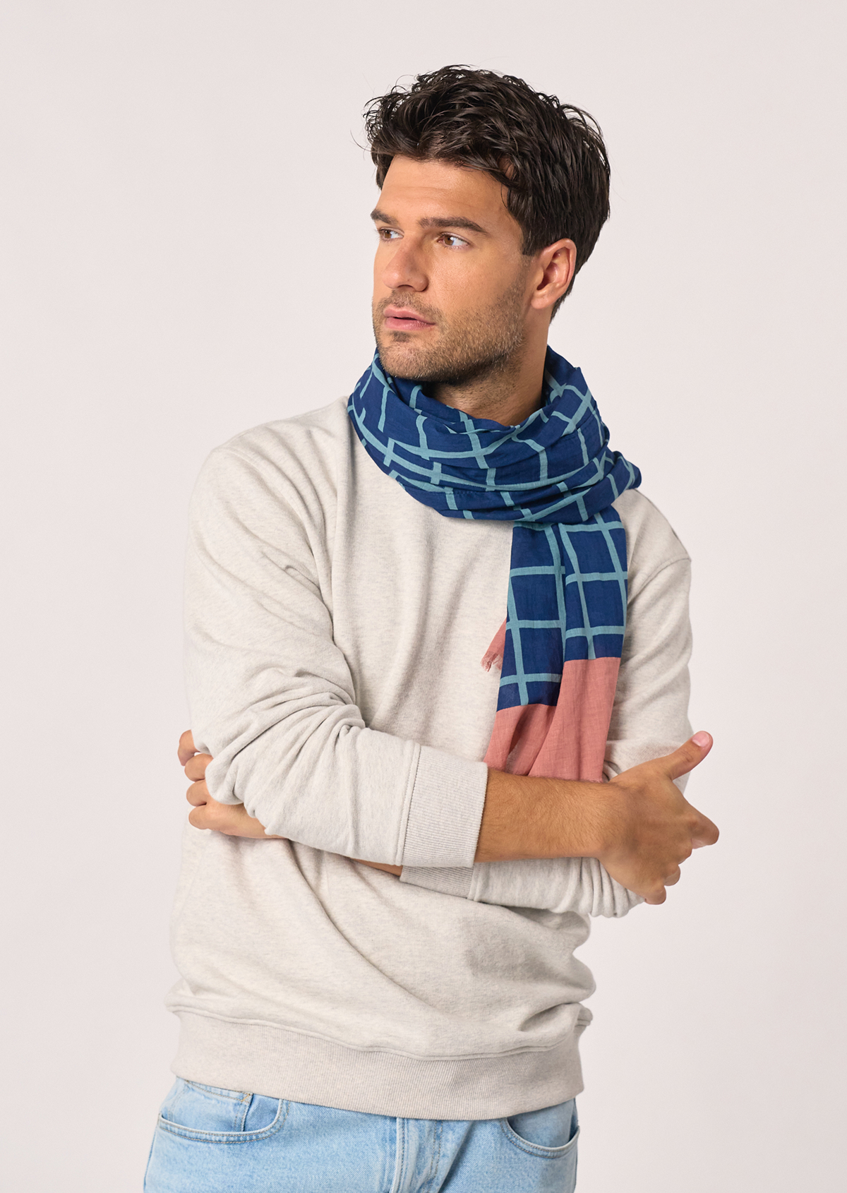 Foulard en coton biologique BILLYBELT Bleu