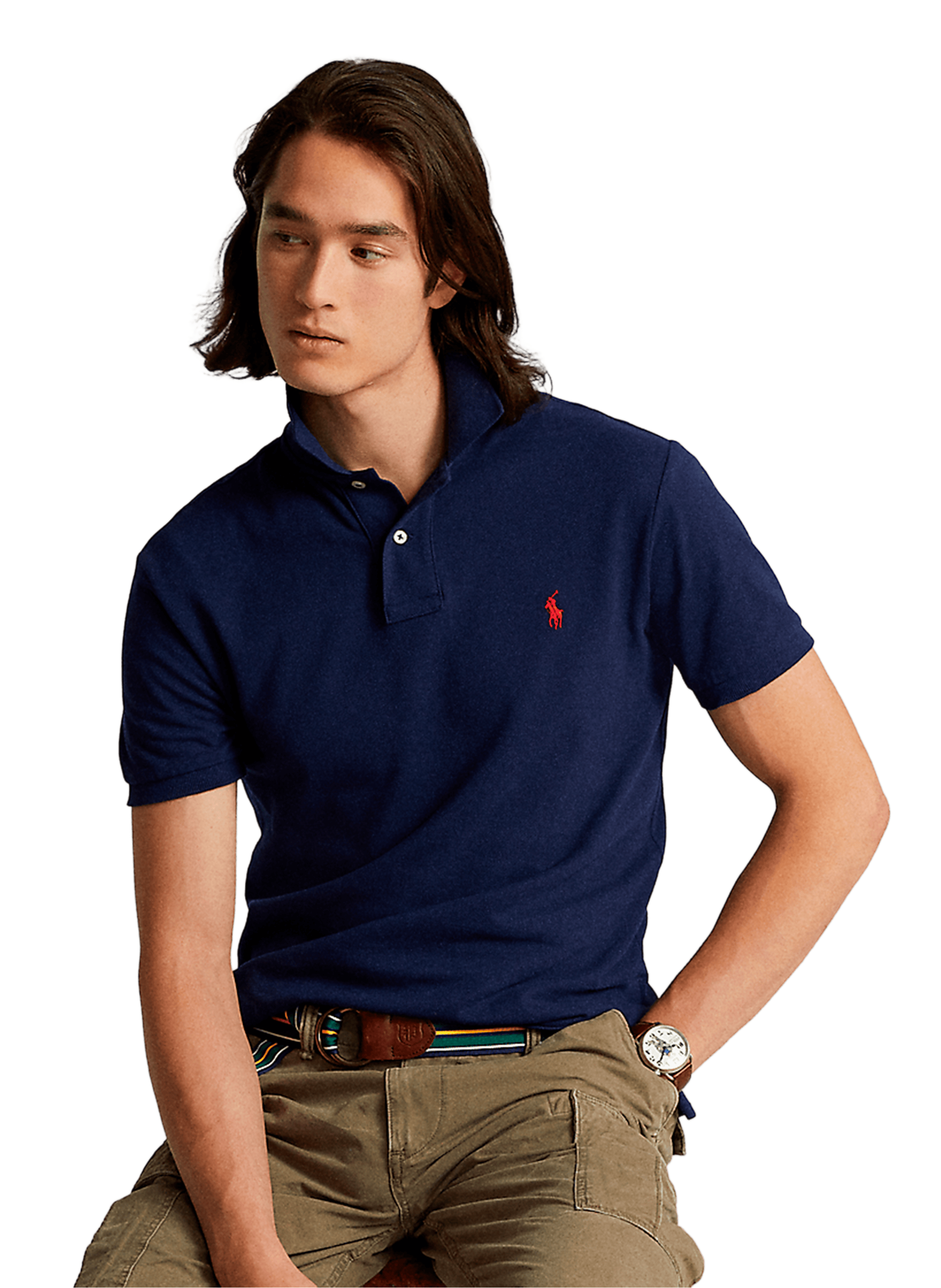 POLO RALPH LAUREN Polo slim en coton Bleu