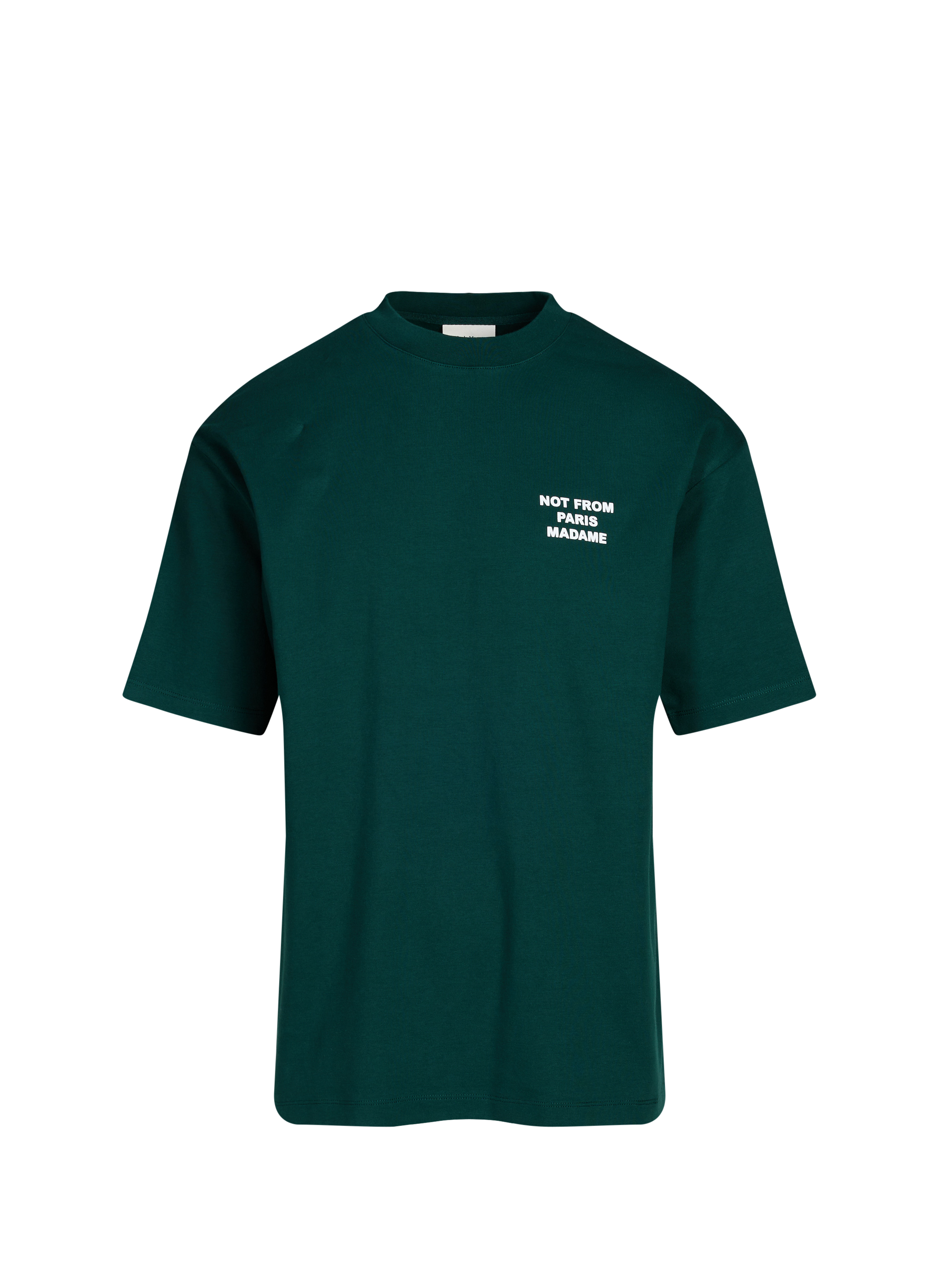 DROLE DE MONSIEUR Oversized cotton screen-printed T-shirt Green