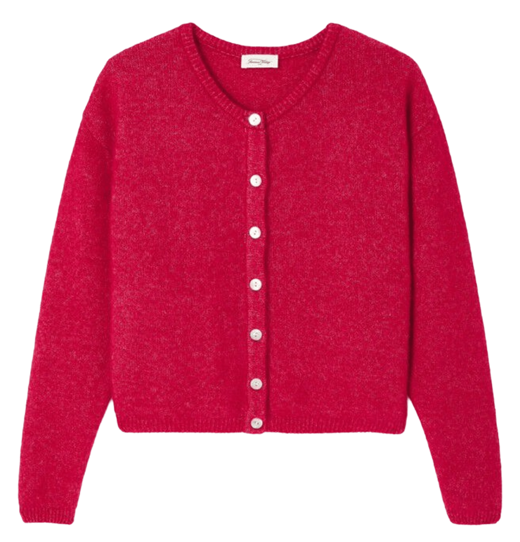 Gilet ample col rond en laine mélangée Vitow AMERICAN VINTAGE Rouge