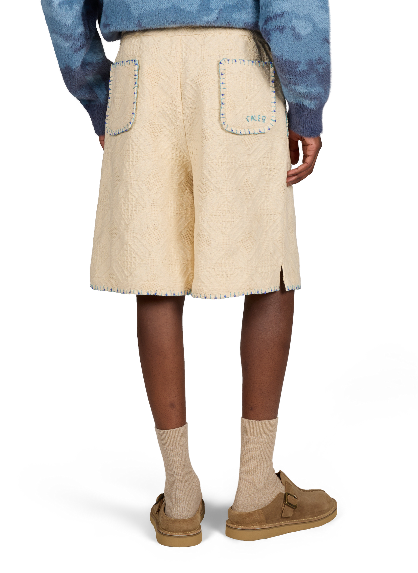 Short in cotton knit CALEB Beige