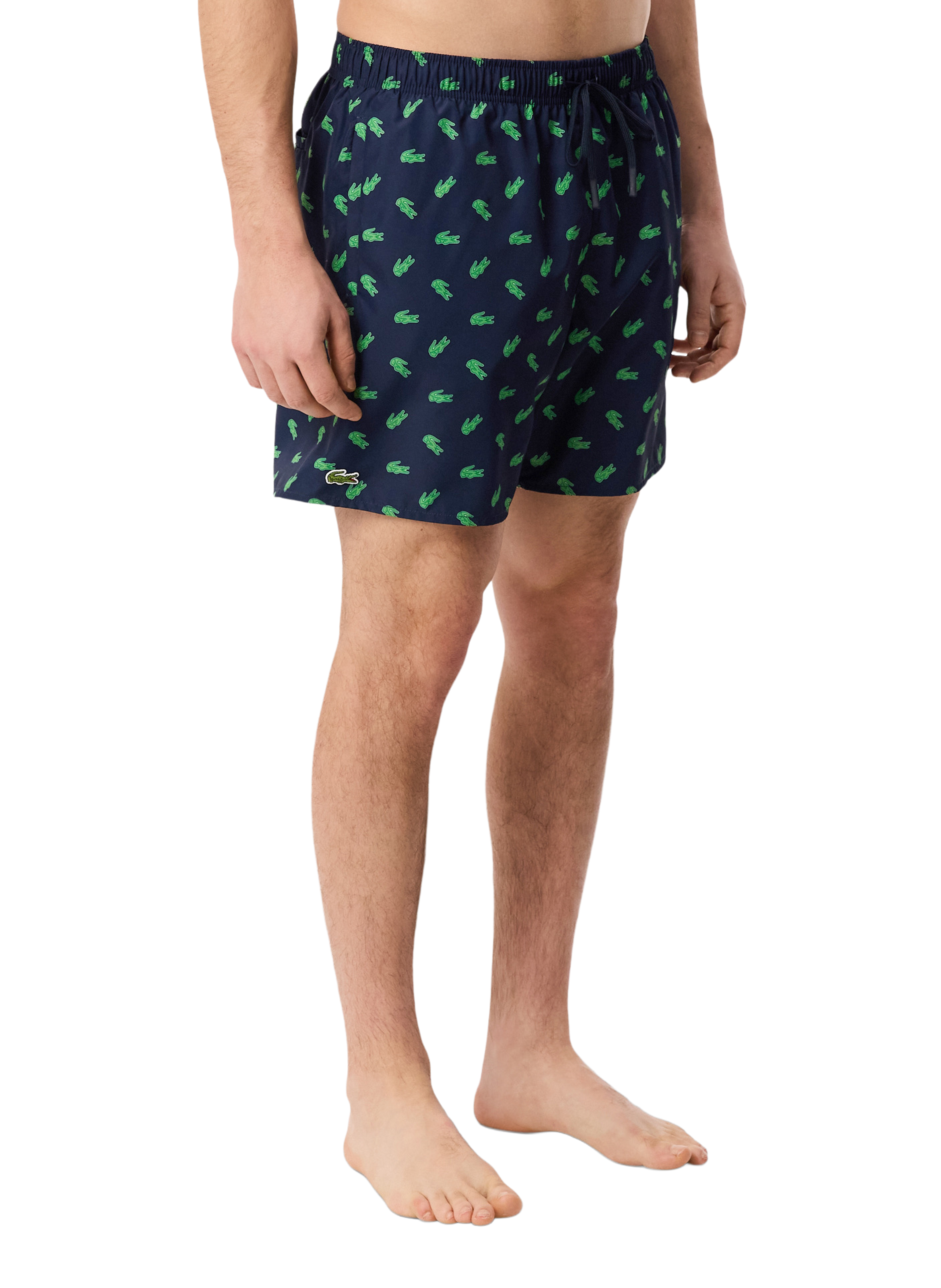 Short de bain mi-long imprimé crocodile LACOSTE Bleu