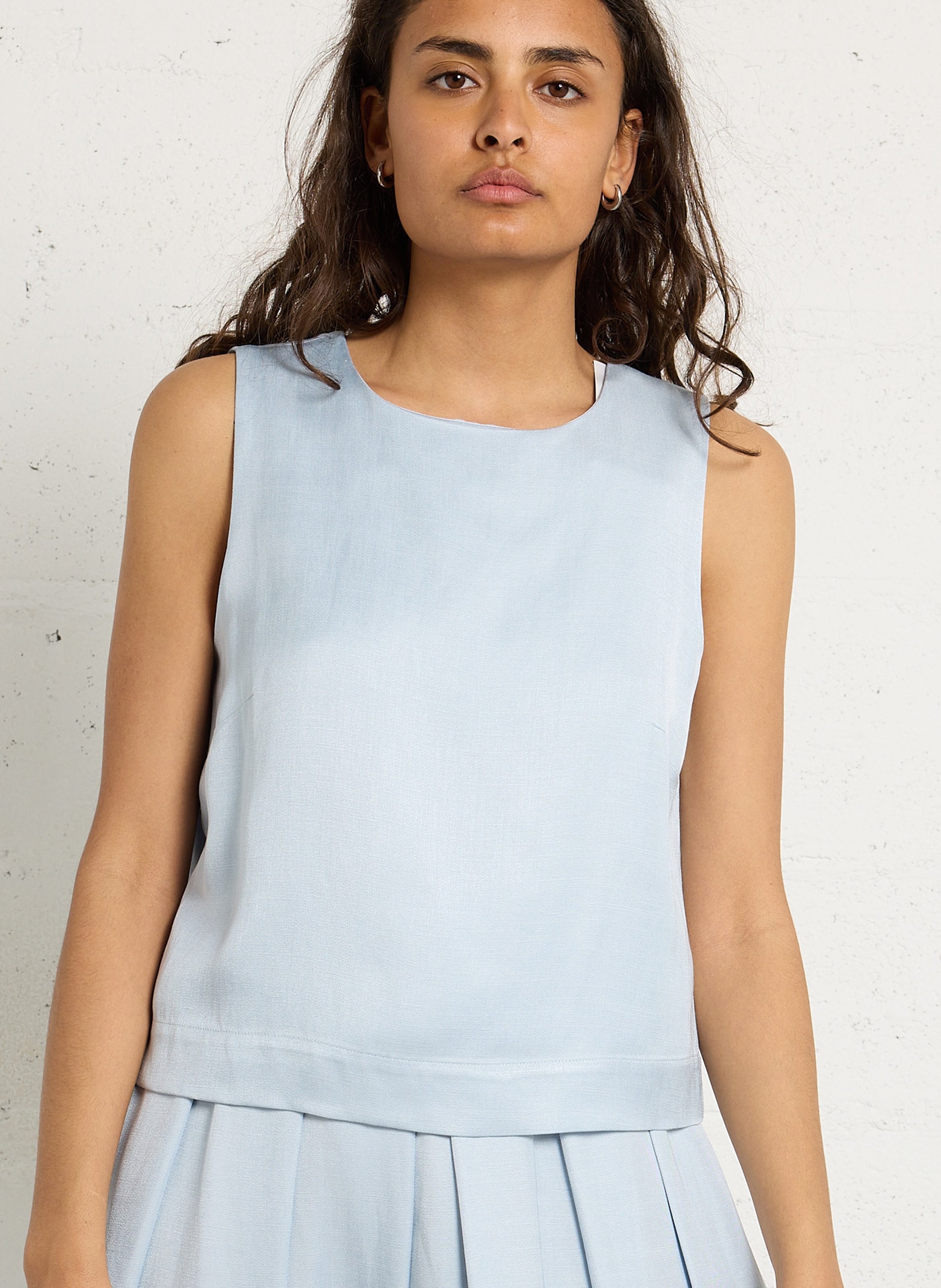 Top col rond david MAISON 123 Bleu