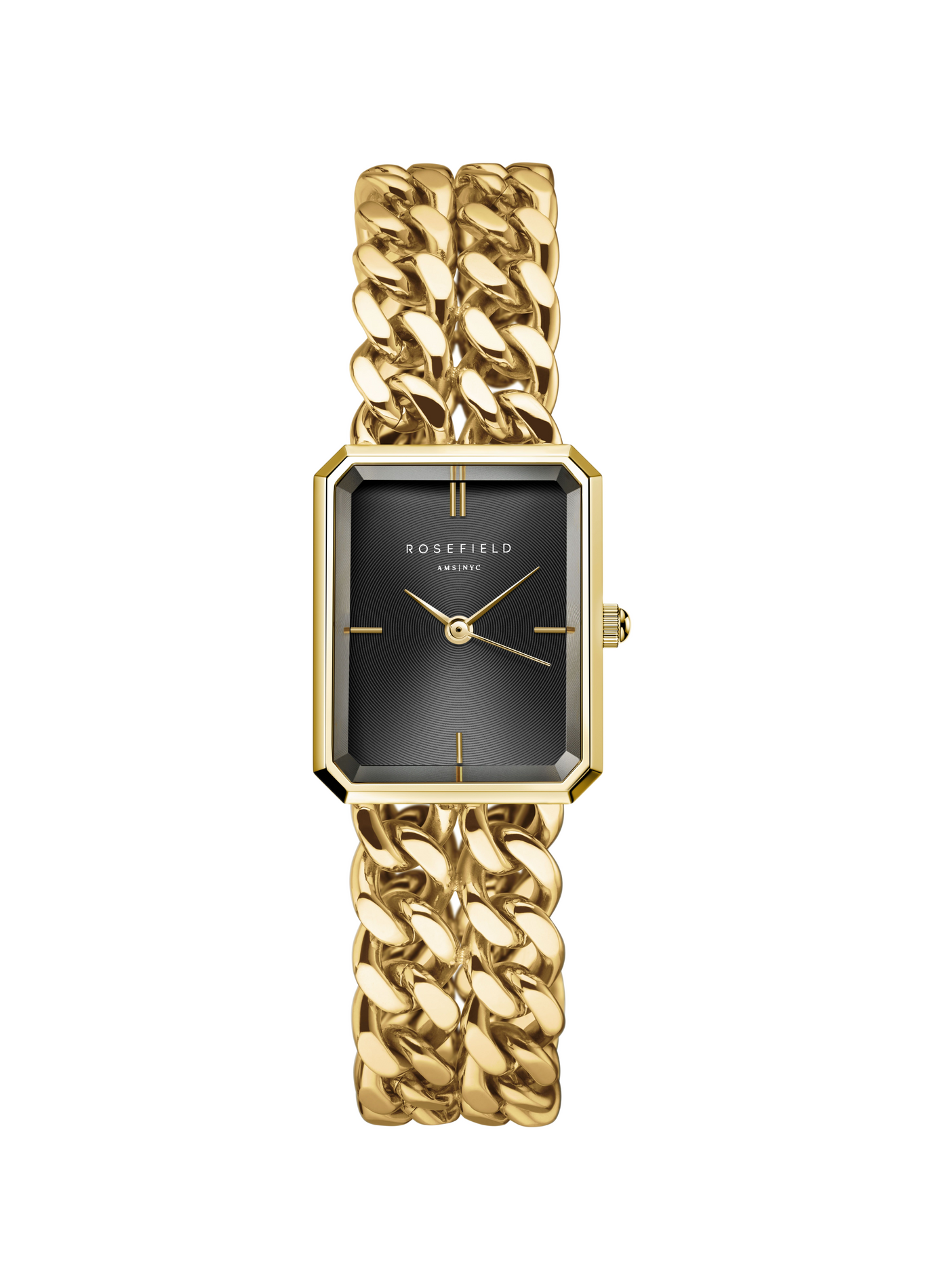 Montre analogique Studio Double Chain ROSEFIELD Noir