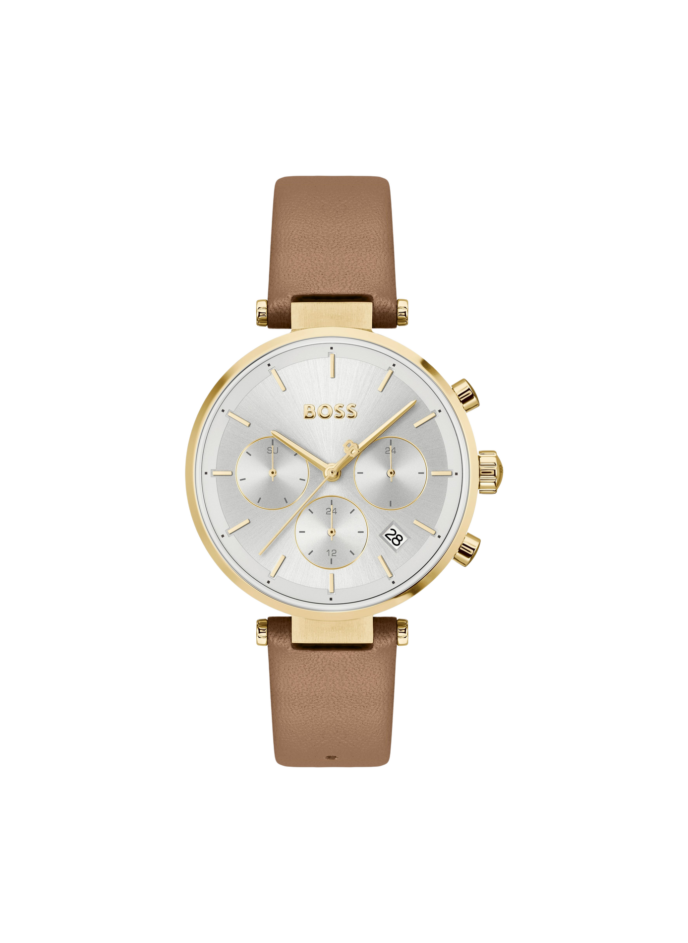 Montre quartz Majesty Sport en cuir BOSS MONTRES Blanc