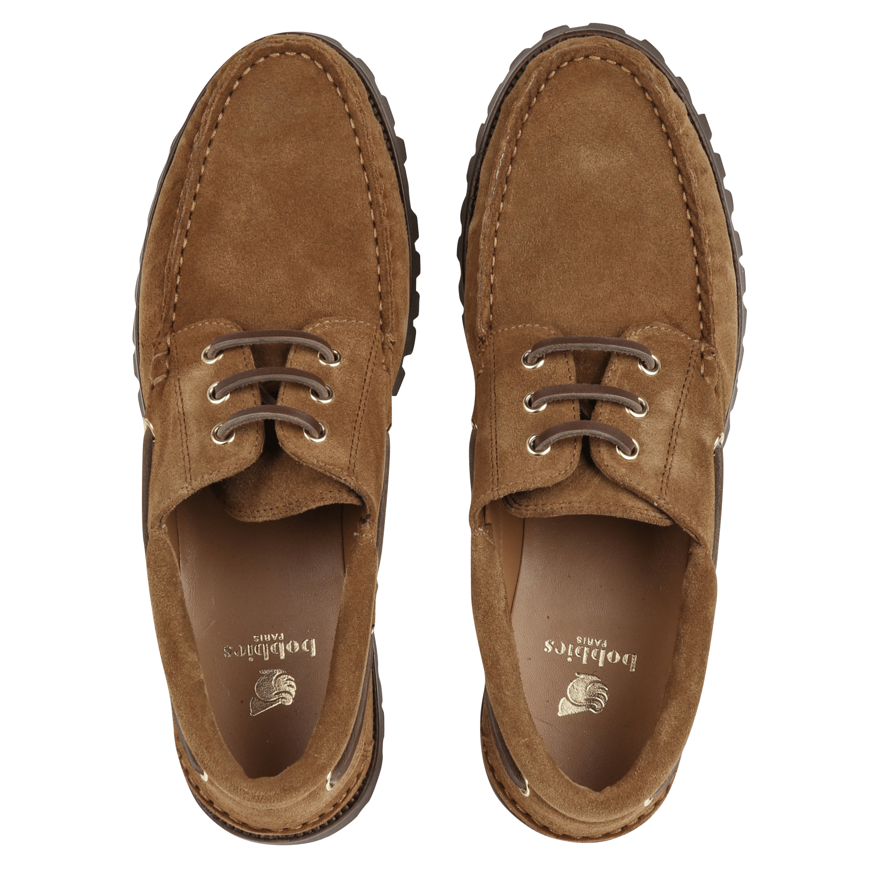 Chaussures bateau en cuir betlem BOBBIES Marron