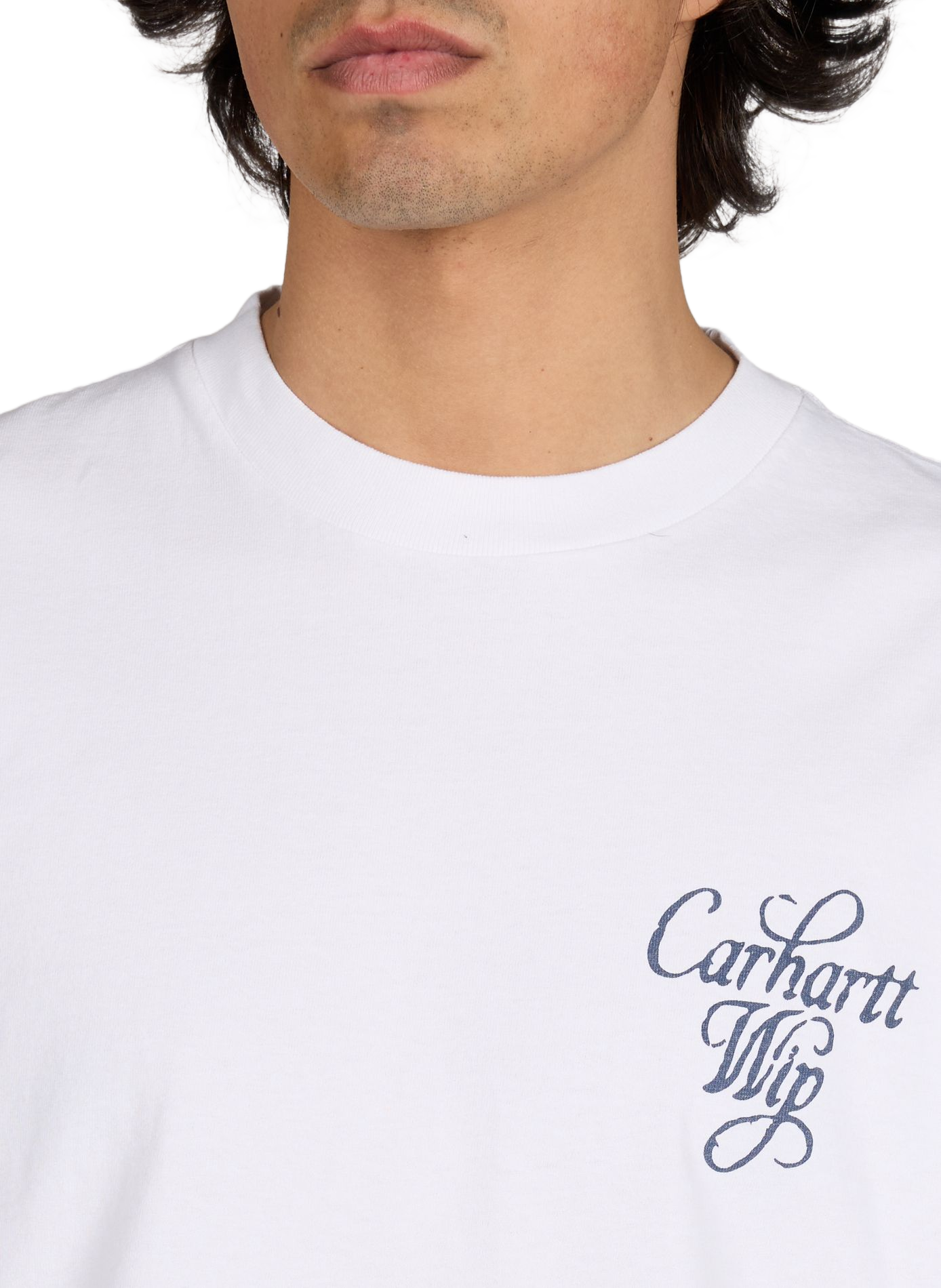 Biker-style cotton t-shirt CARHARTT WIP White