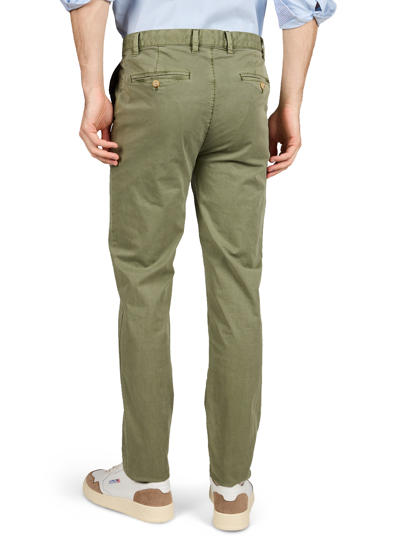Pantalon chino slim en coton mélangé GANT Vert