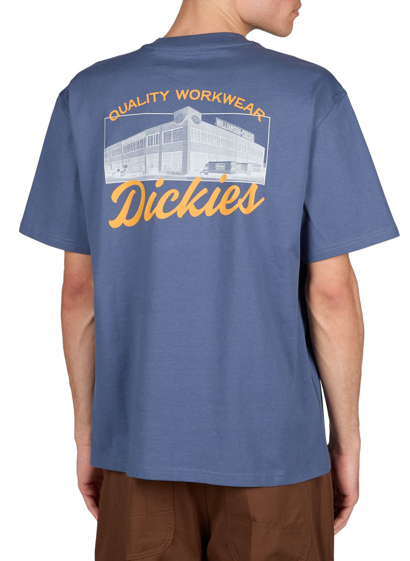 Straight printed cotton t-shirt DICKIES Blue