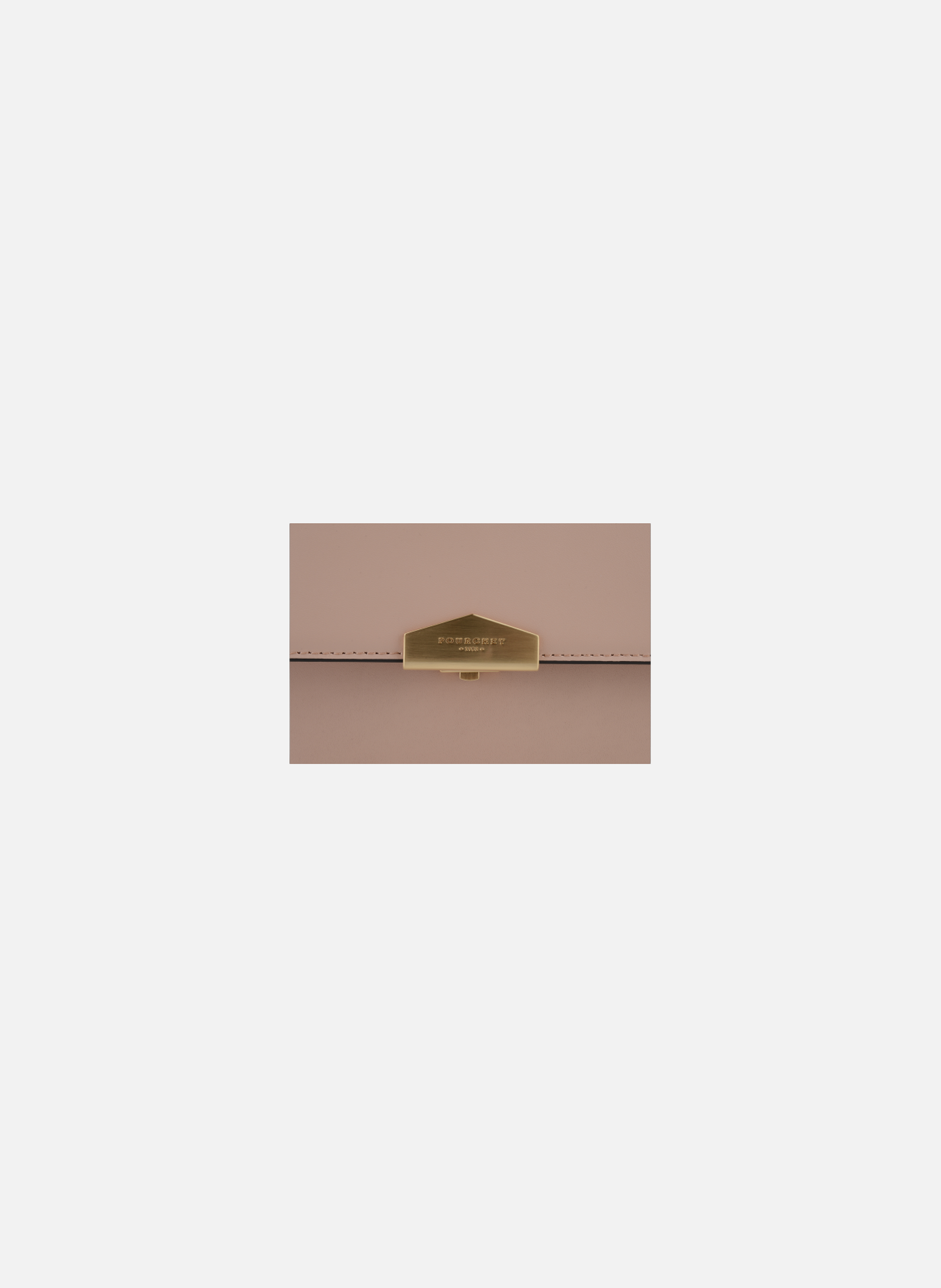 Anjou | sac porté épaule mm en cuir lisse POURCHET Rose