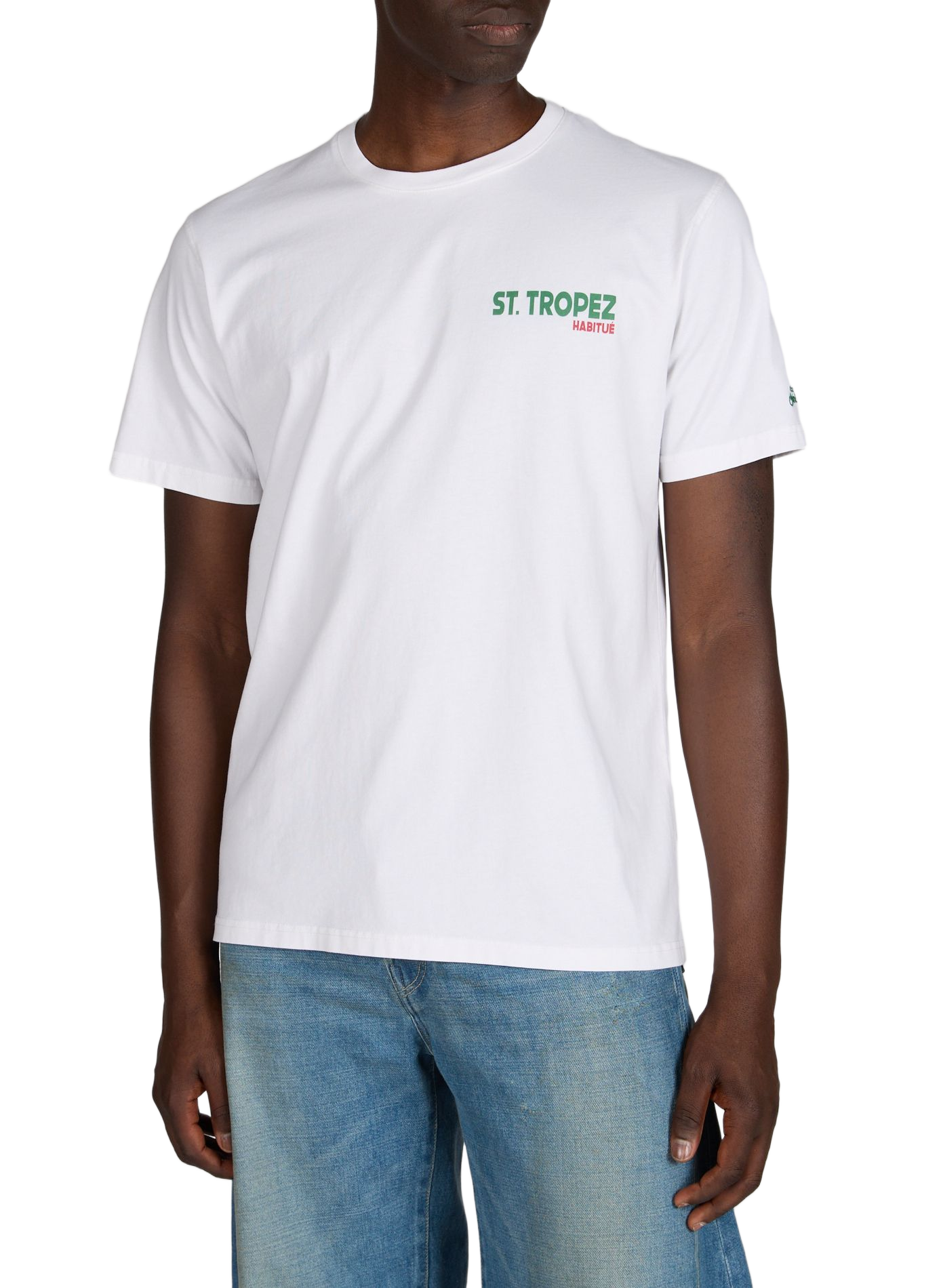 Camiseta recta de algodón MC2 SAINT BARTH Blanco