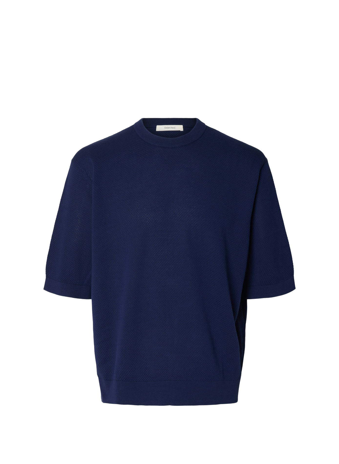 Short sleeve cotton polo shirt SELECTED Blue