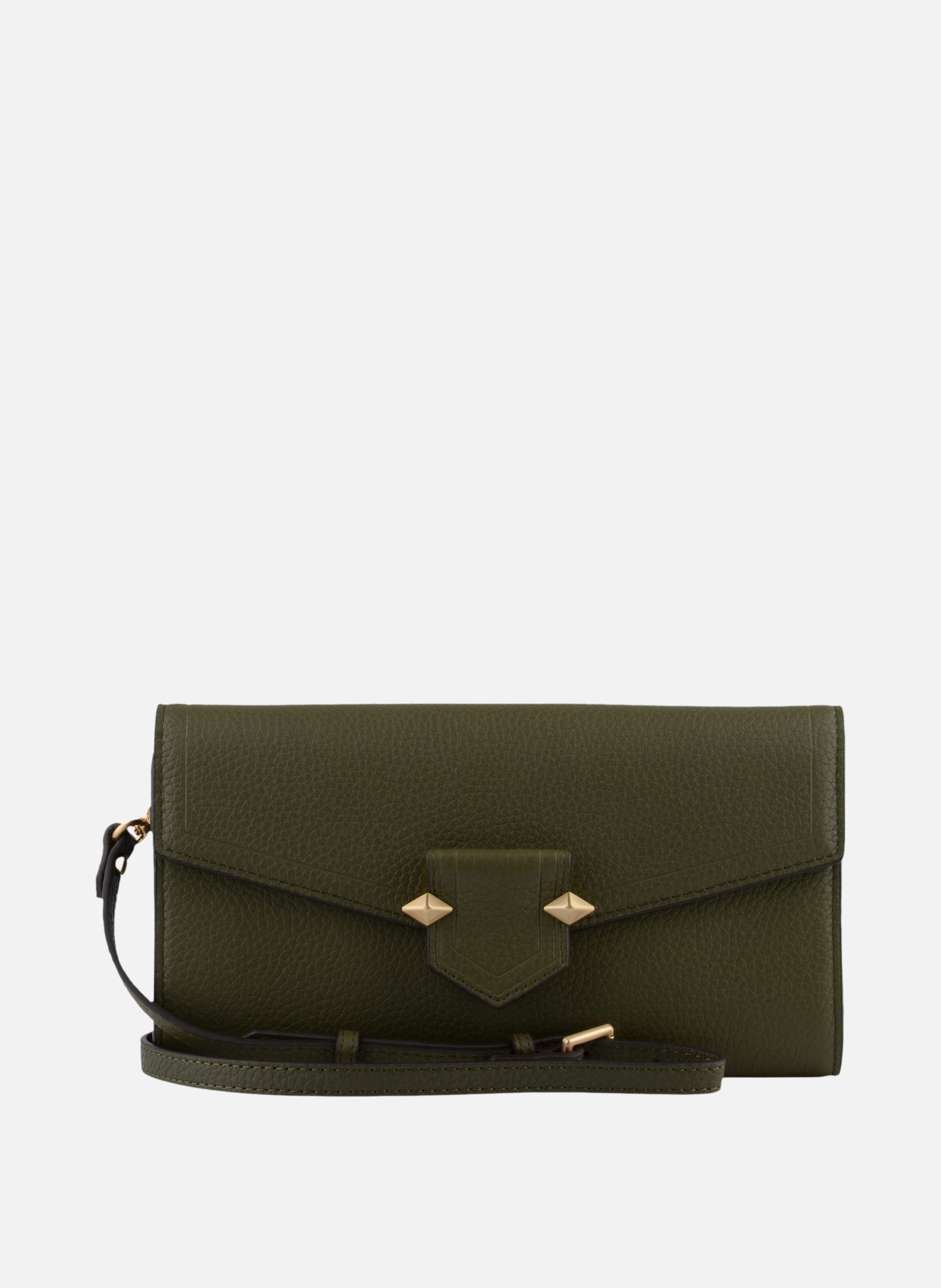 Sèvres | sac besace gm en cuir de vachette POURCHET Kaki