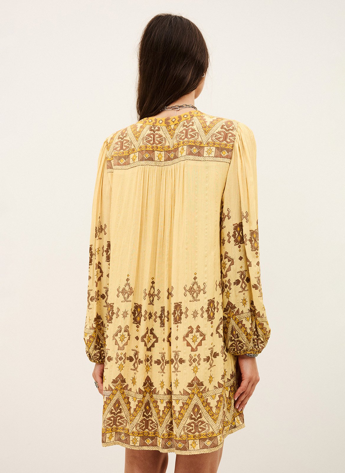 Robe courte imprimée zola BA&SH Jaune