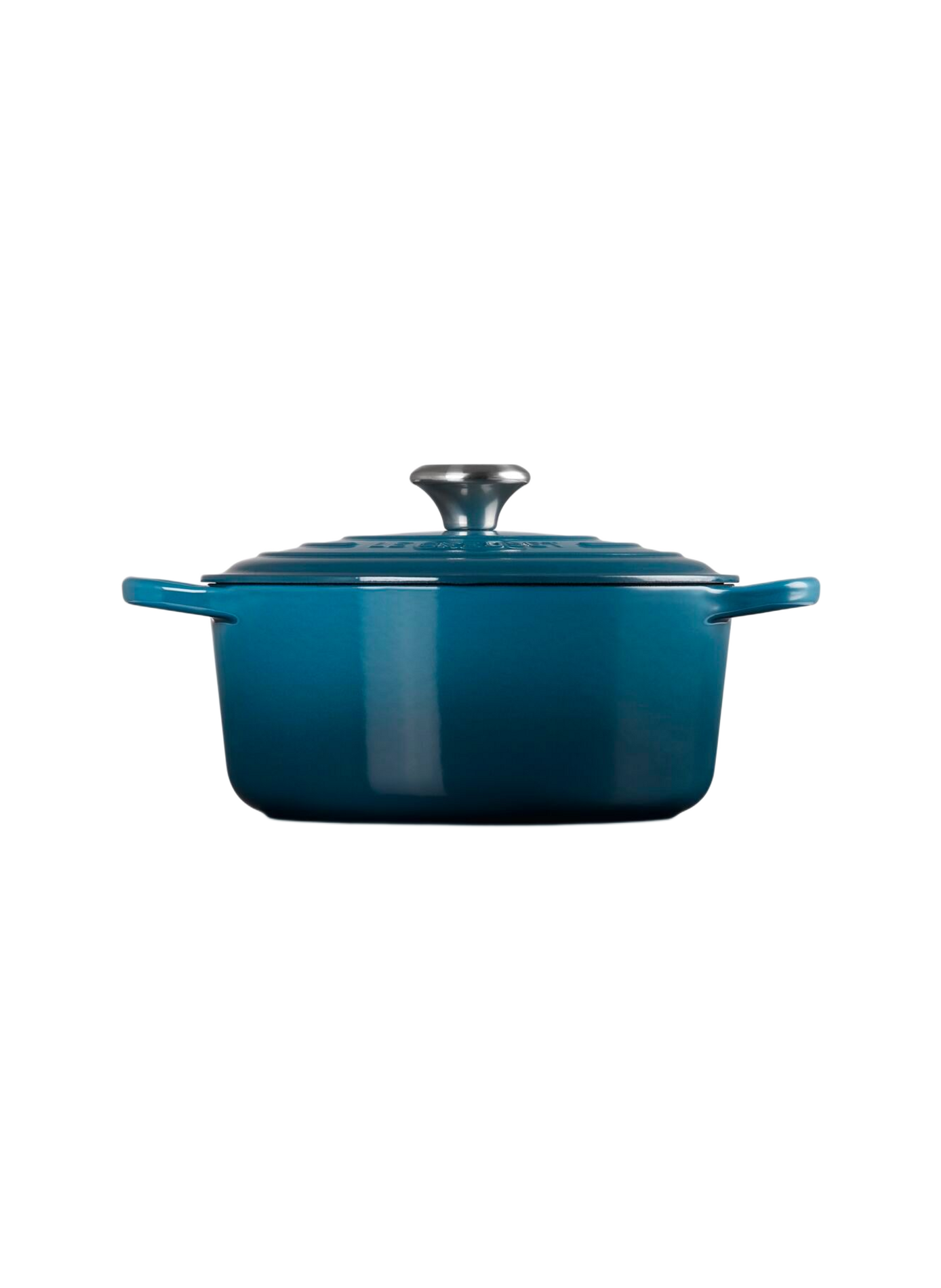 Runde emaillierte Gusseisen-Cocotte LE CREUSET Blau