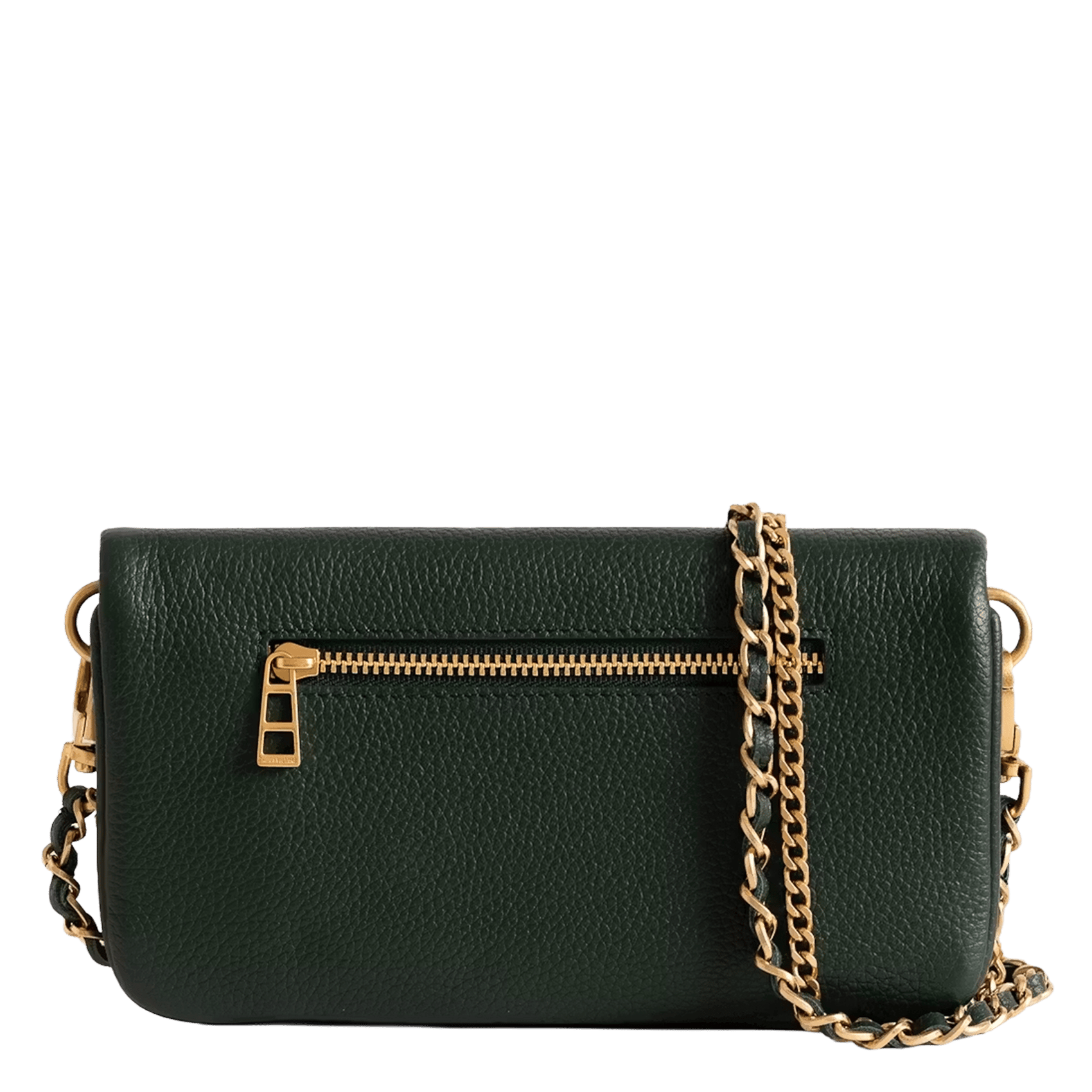 Pochette à rabat bandoulière en cuir rock mini ZADIG&VOLTAIRE Vert