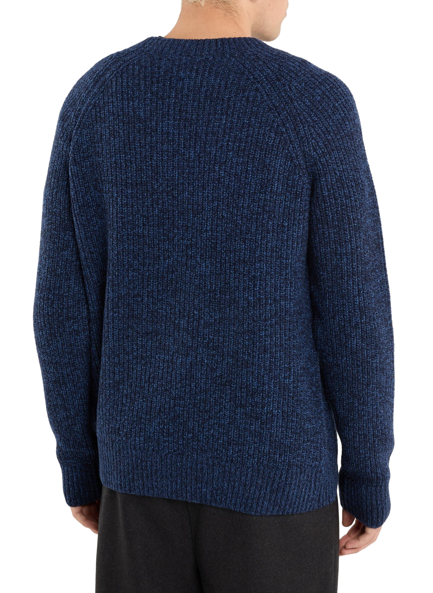 Pull Garsen col rond en laine mélangée SAISON 1865 Bleu