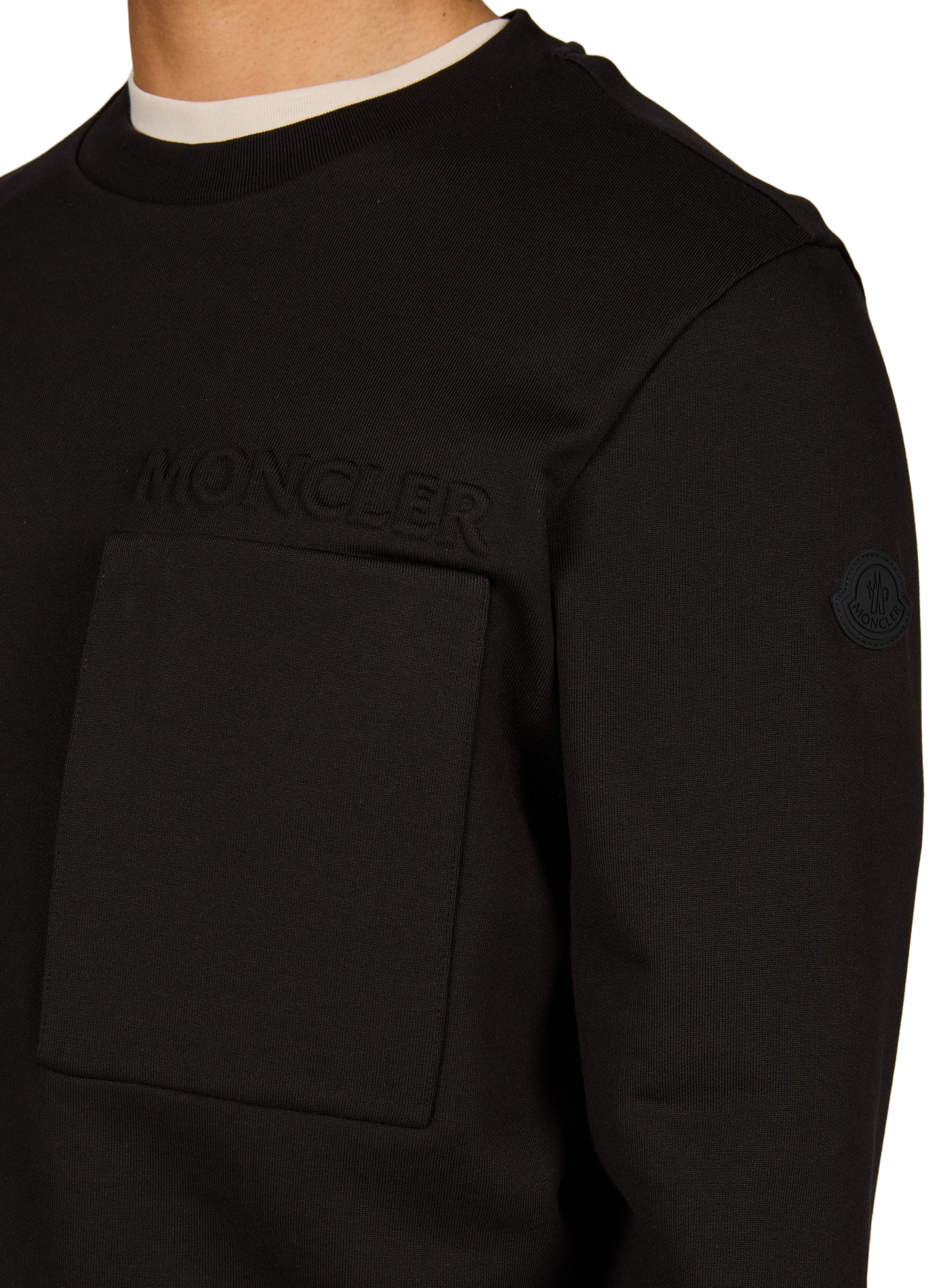 Trui met katoenen logo MONCLER Zwart