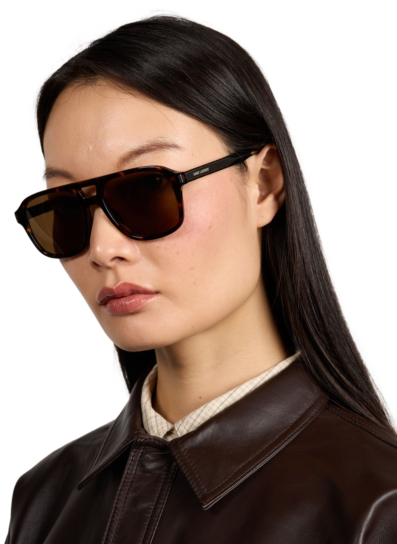 Lunettes de soleil SAINT LAURENT Marron