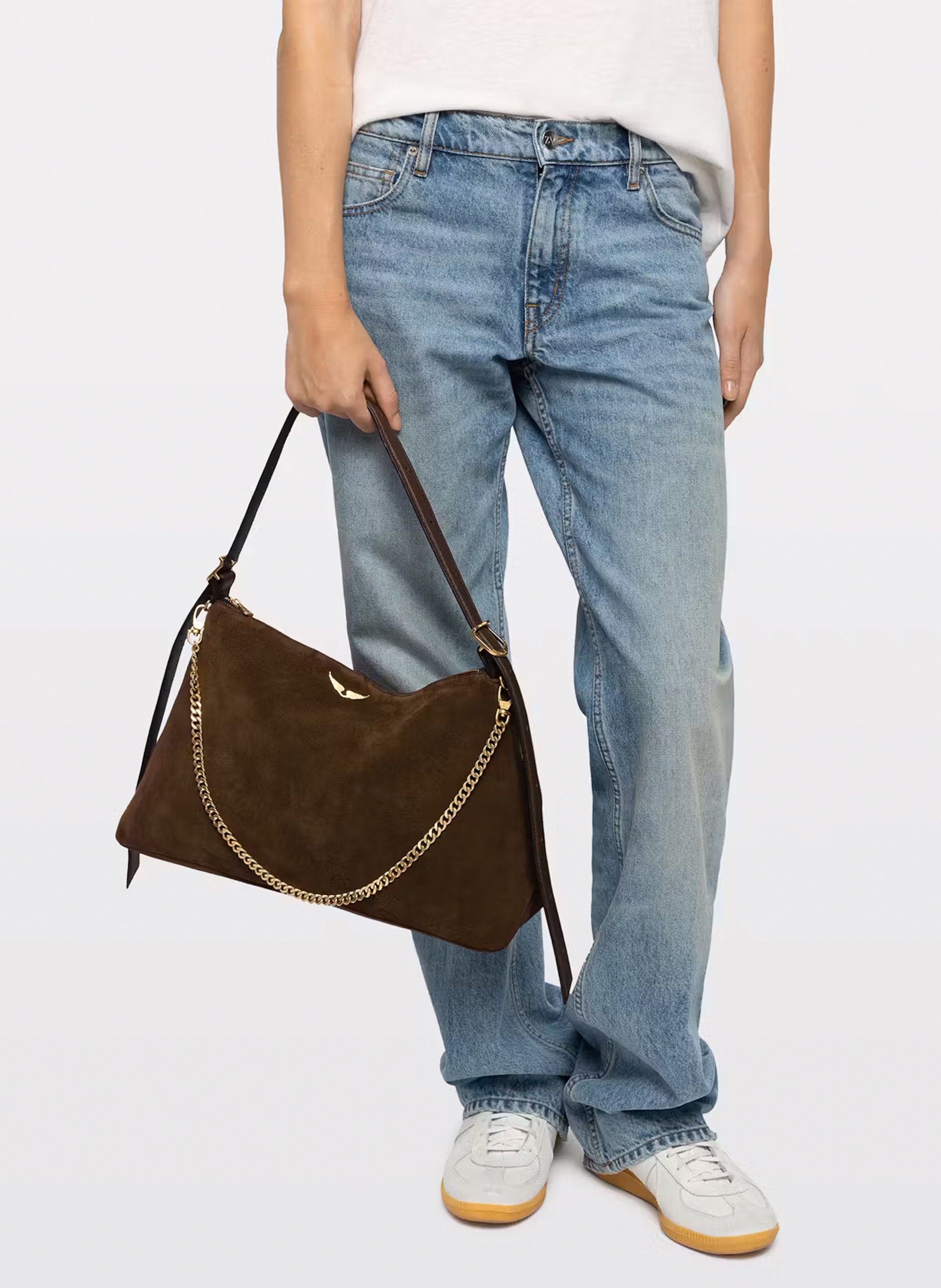 Leren handtas Jim ZADIG&VOLTAIRE Bruin