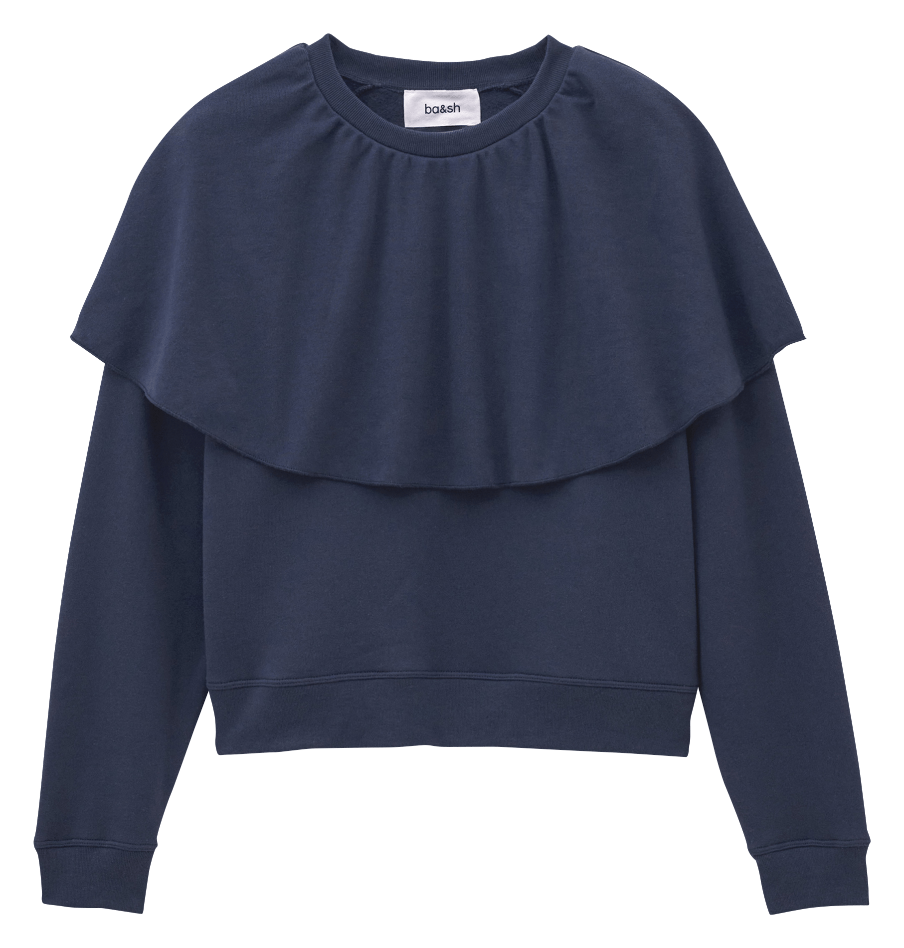 Sweat droit en coton mélangé dehina BA&SH Bleu