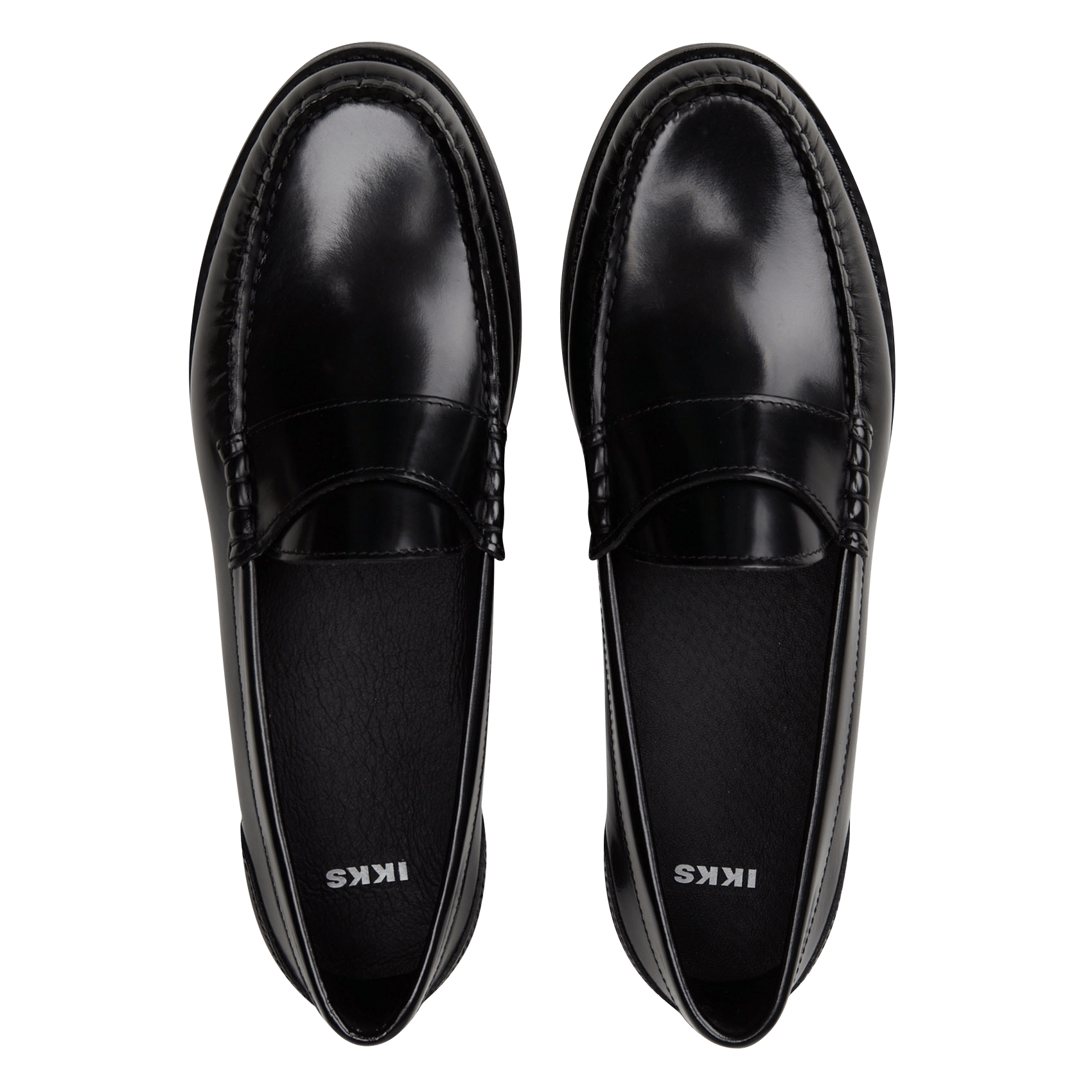 Mocassins froncées en cuir vernis IKKS Noir