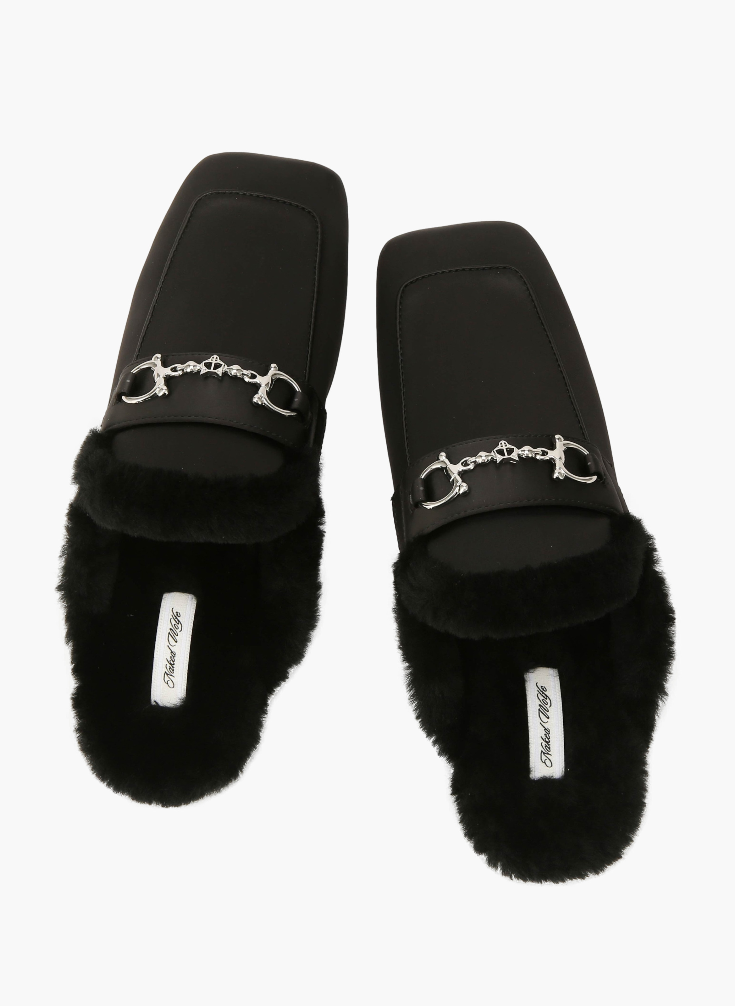 Berkley-mocassins van satijn NAKED WOLFE Zwart