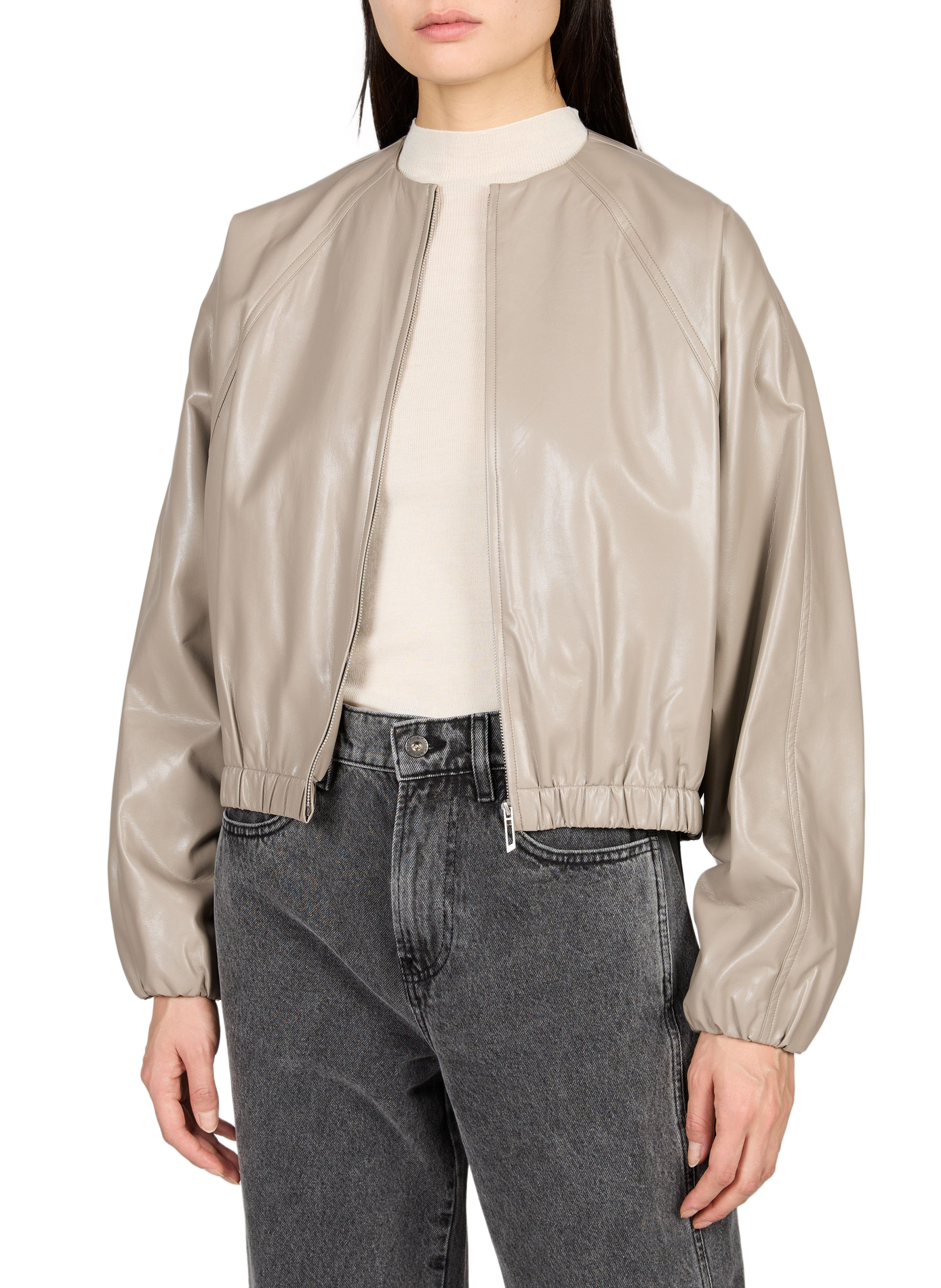 Short solid color jacket ADOLFO DOMINGUEZ Grey