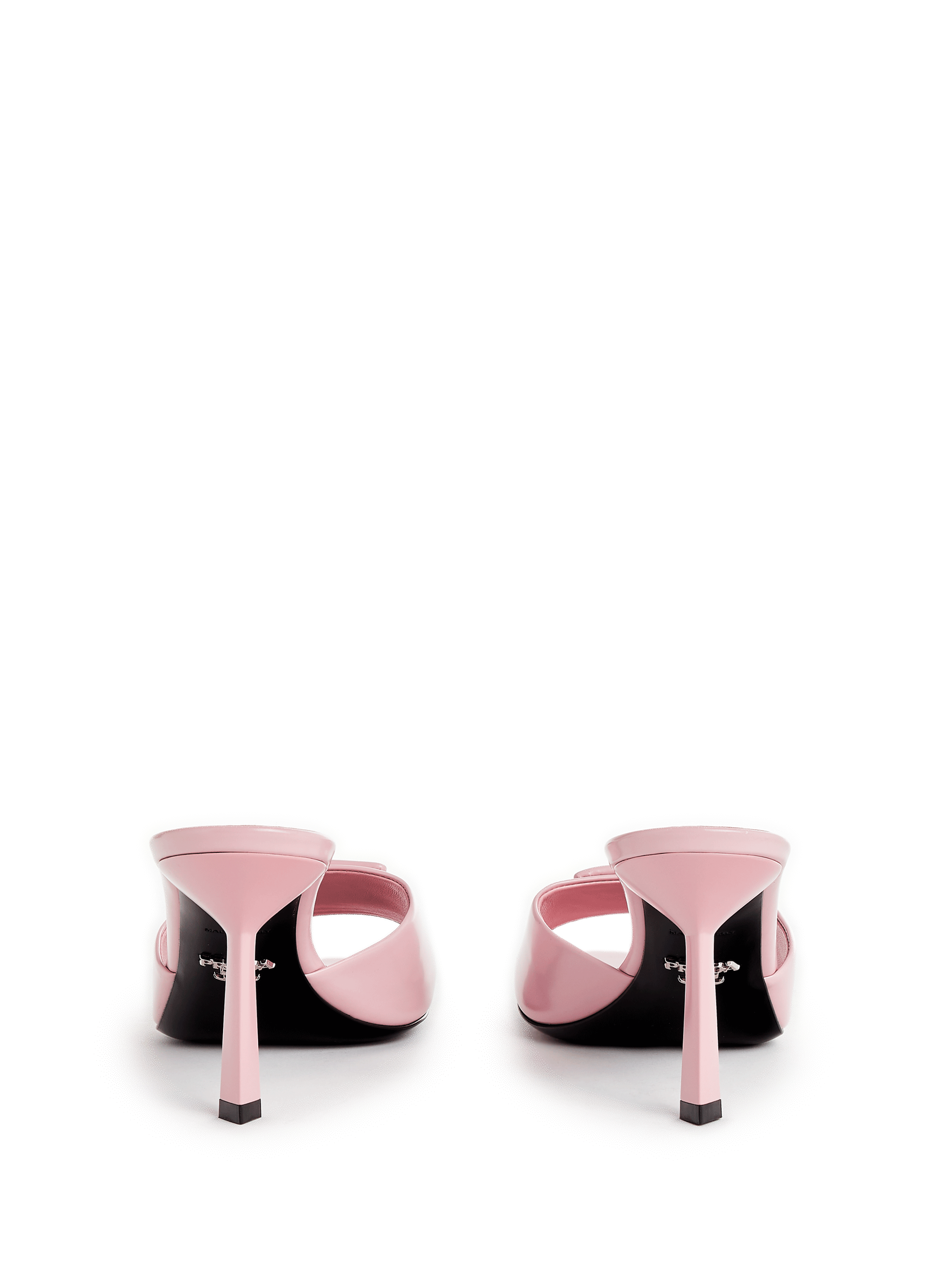 Leather mules PRADA Pink