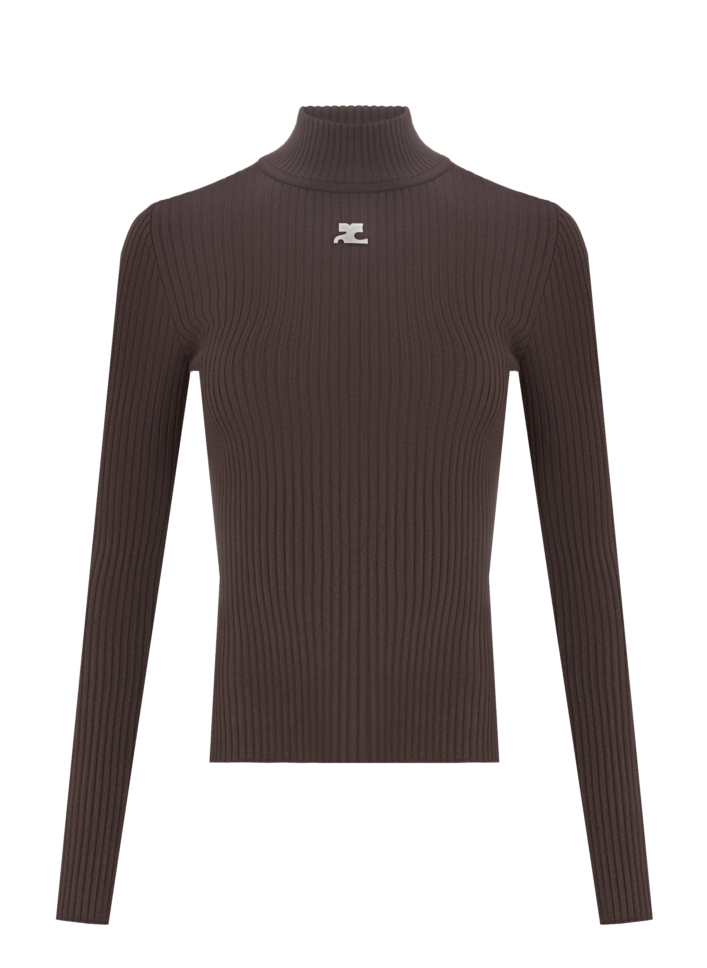 Pull Réédition col montant côtelé