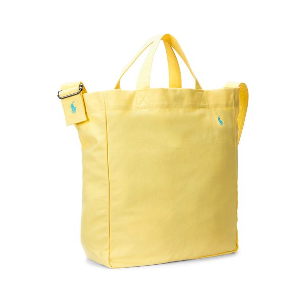 Shop Polo Ralph Lauren Cotton Tote Bag In Yellow