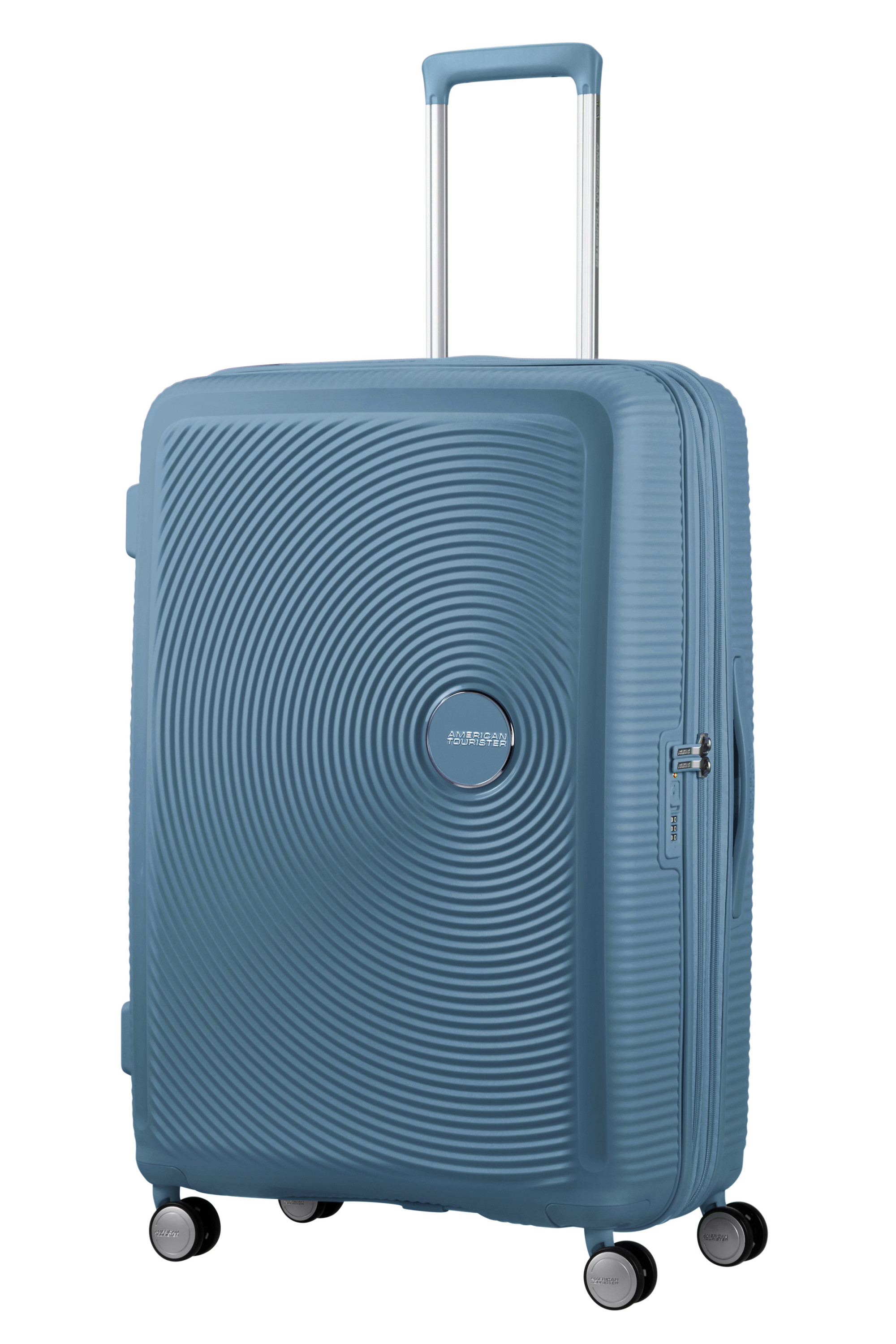 Soundbox valise 4 roues taille l Bleu
