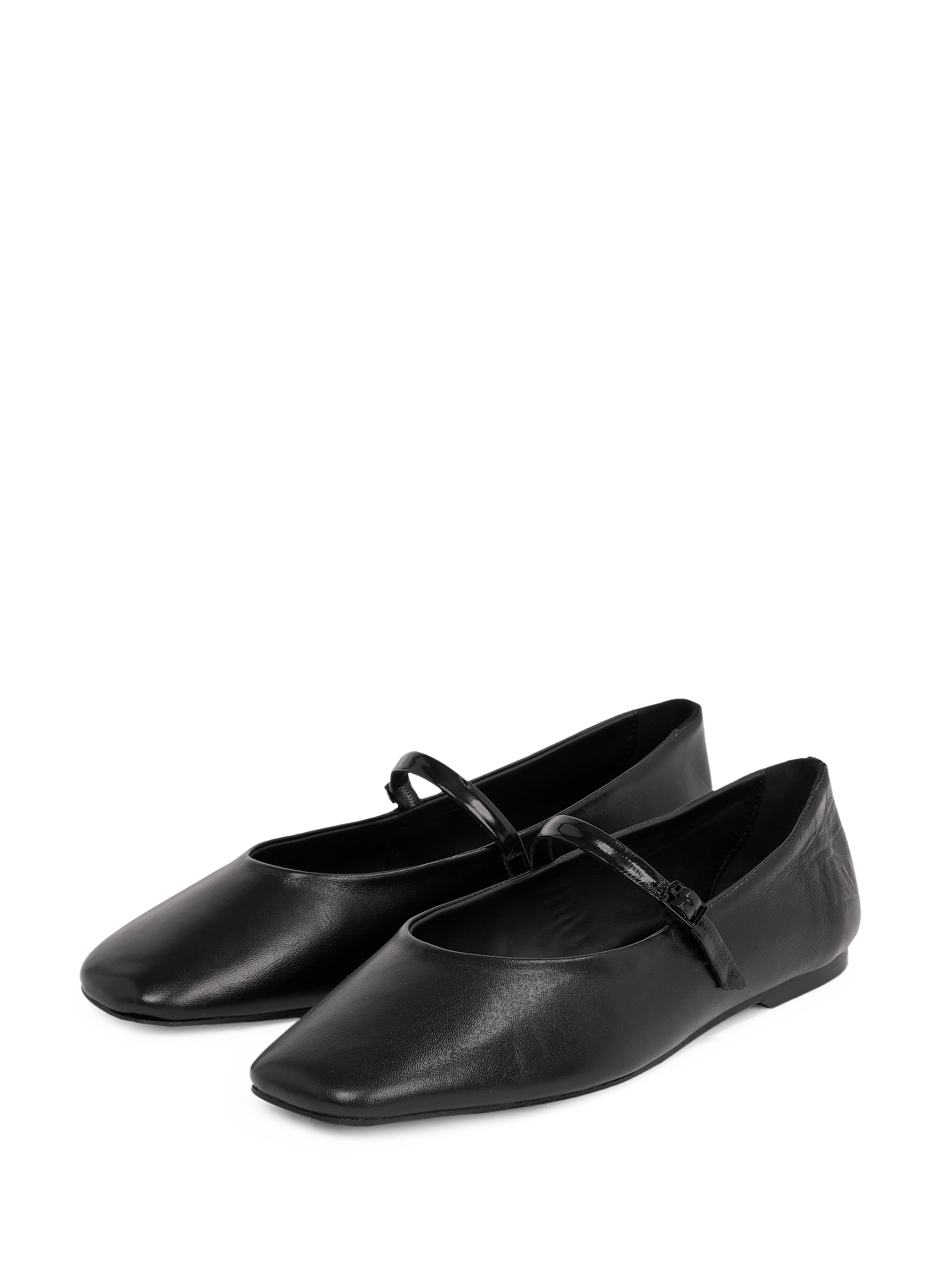 Ballerines en cuir Mary Jane CALVIN KLEIN Noir