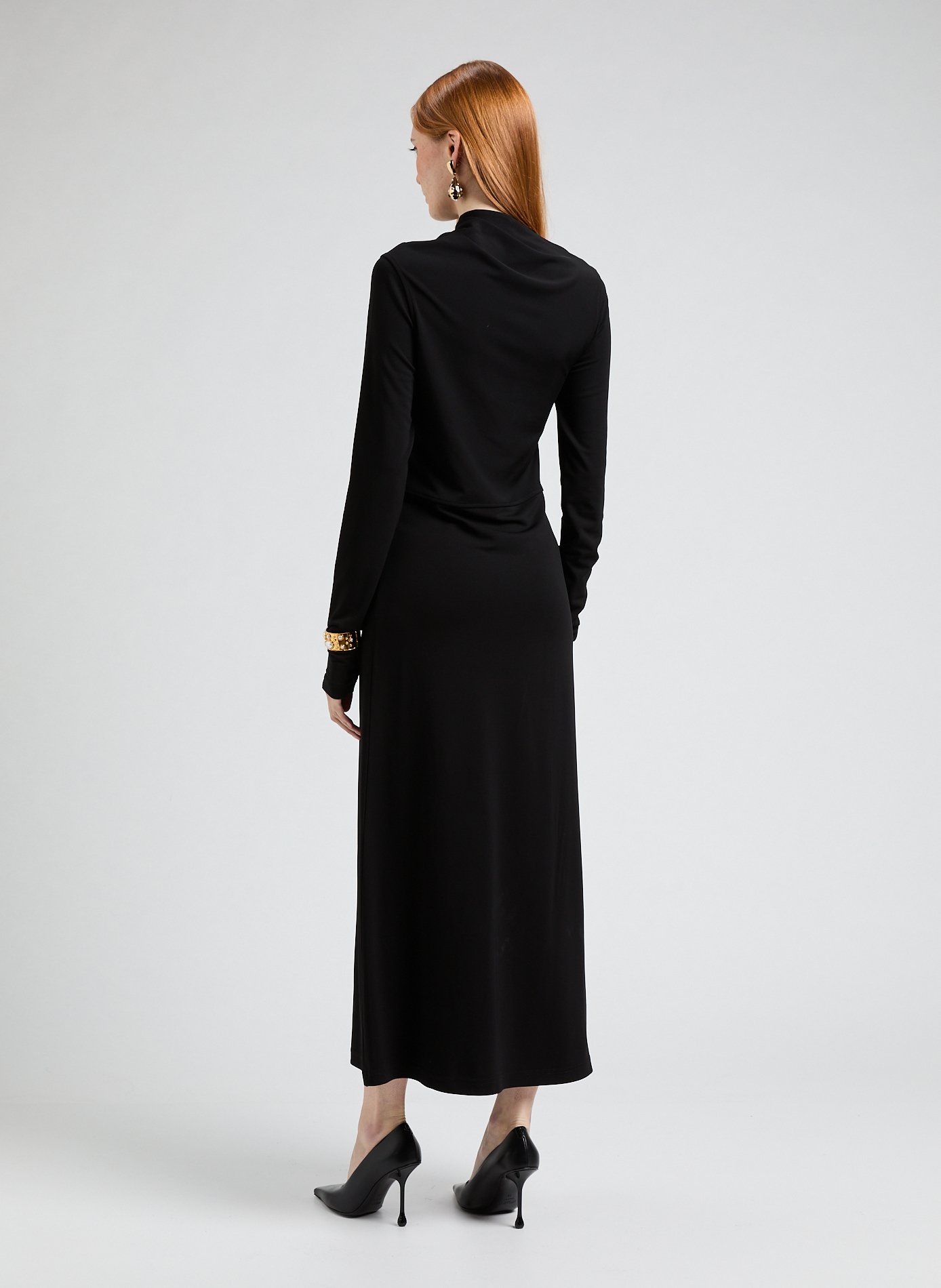 Robe longue moulante TOTEME Noir