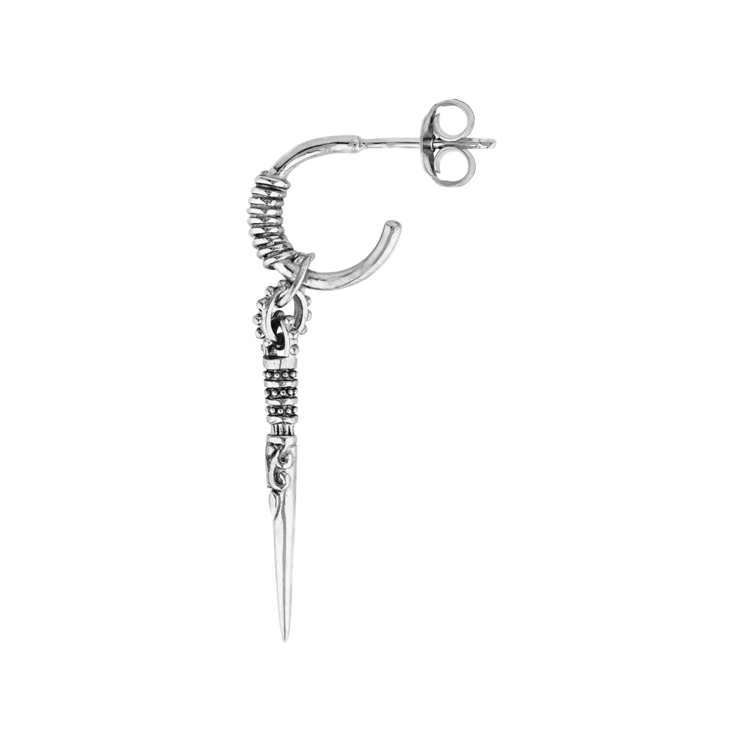 Boucle d'oreille en argent massif olie BA&SH Argent