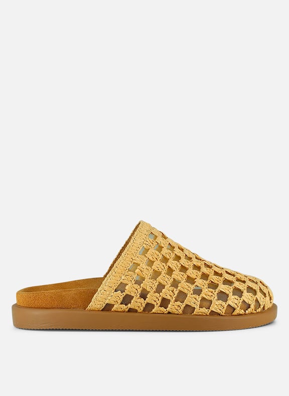 Mules ajourées en raphia wolfang Beige by JONAK JONAK Mules ajourées en raphia wolfang Beige