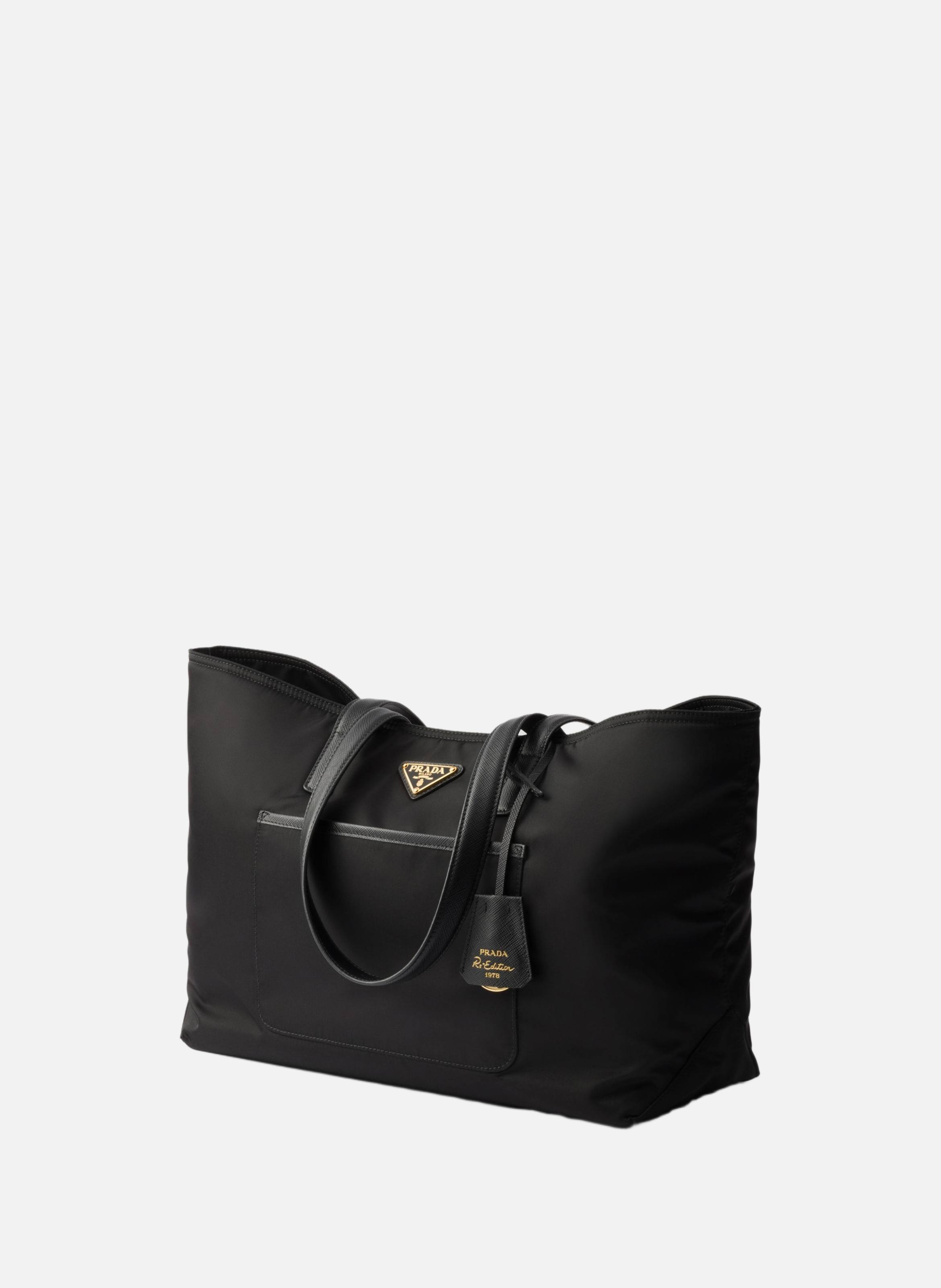 Cabas prada re-edition 1978 en re-nylon et cuir sa PRADA Noir