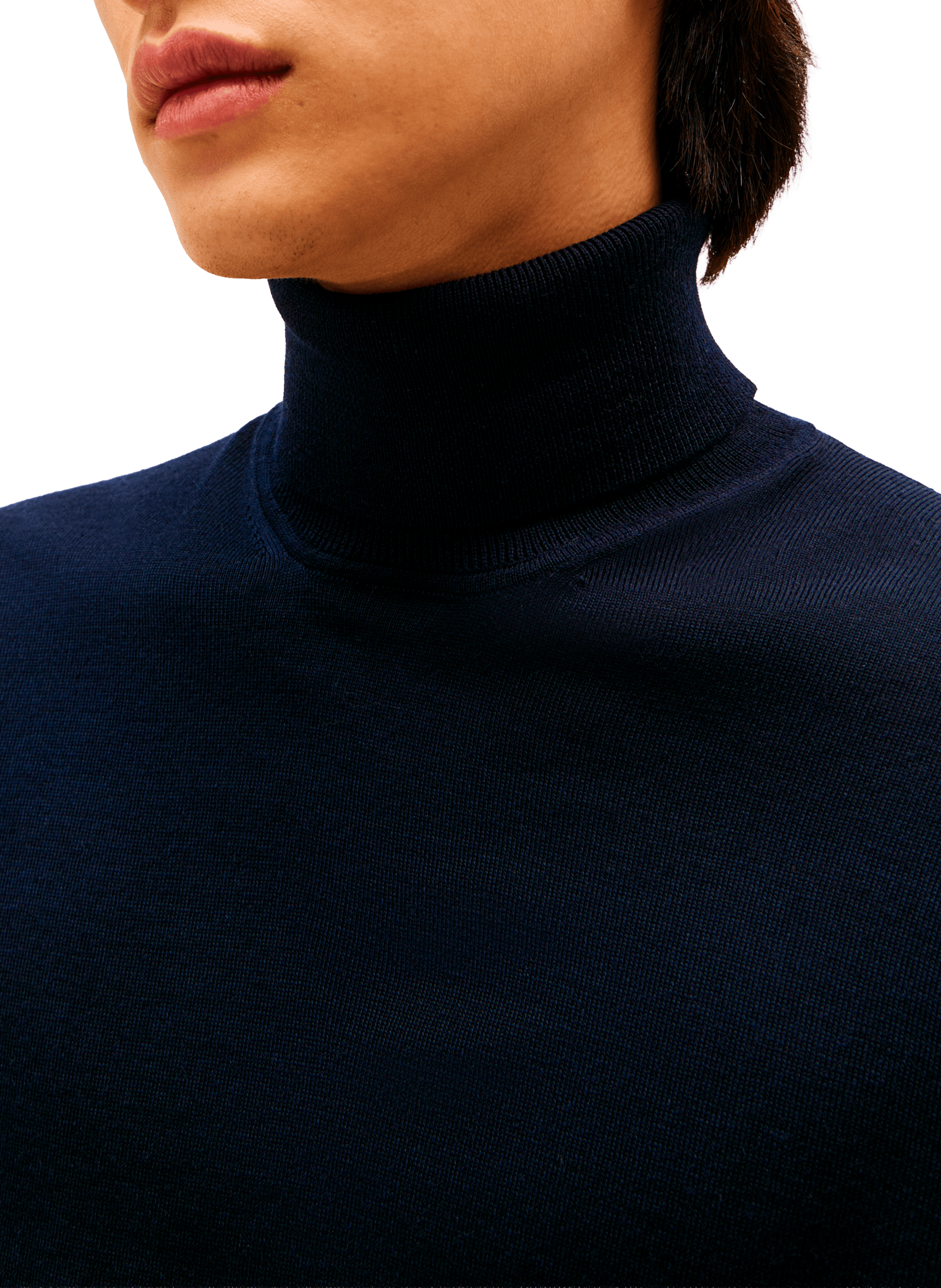 Roll-neck wool Jumper  Blue