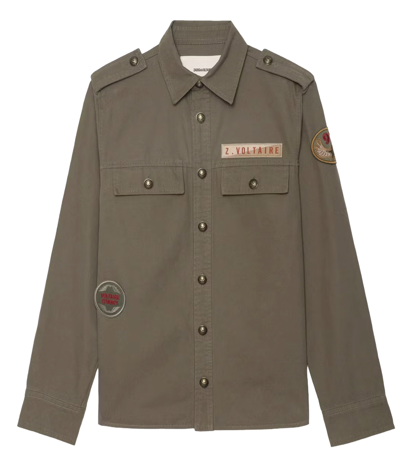 Chemise col classique en coton taskam ZADIG&VOLTAIRE Vert