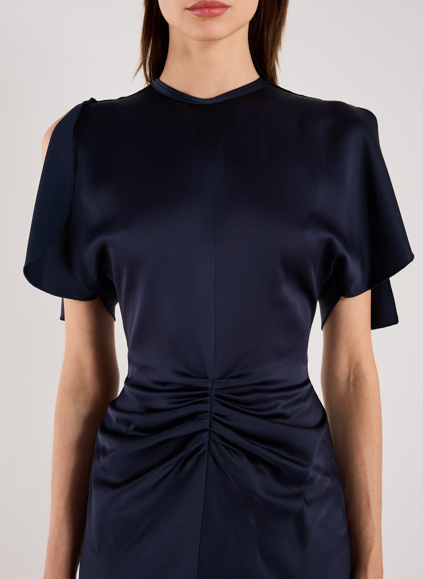 Long crepe dress VICTORIA BECKHAM Blue