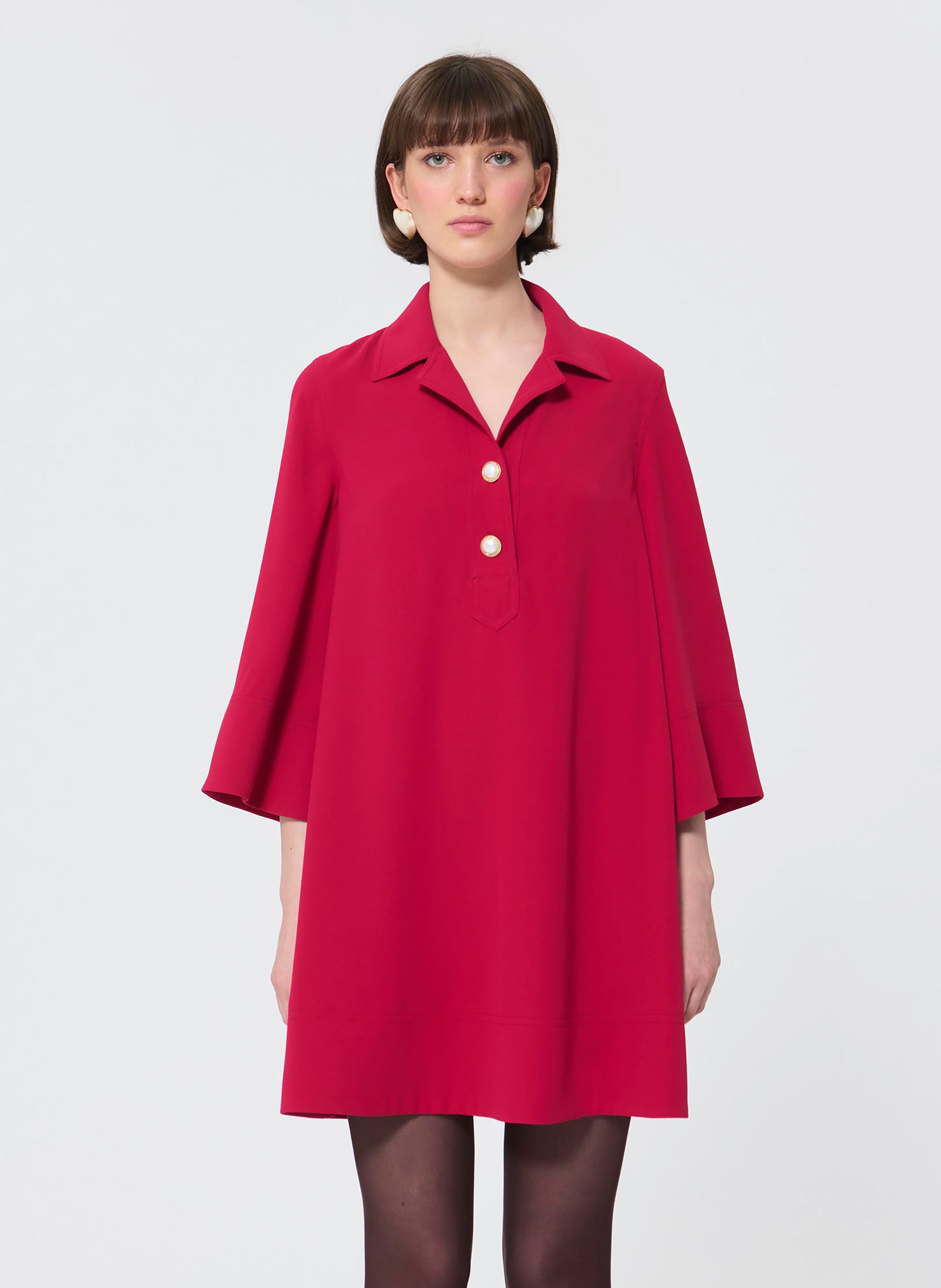TARA JARMON Robe ross grenat Rose