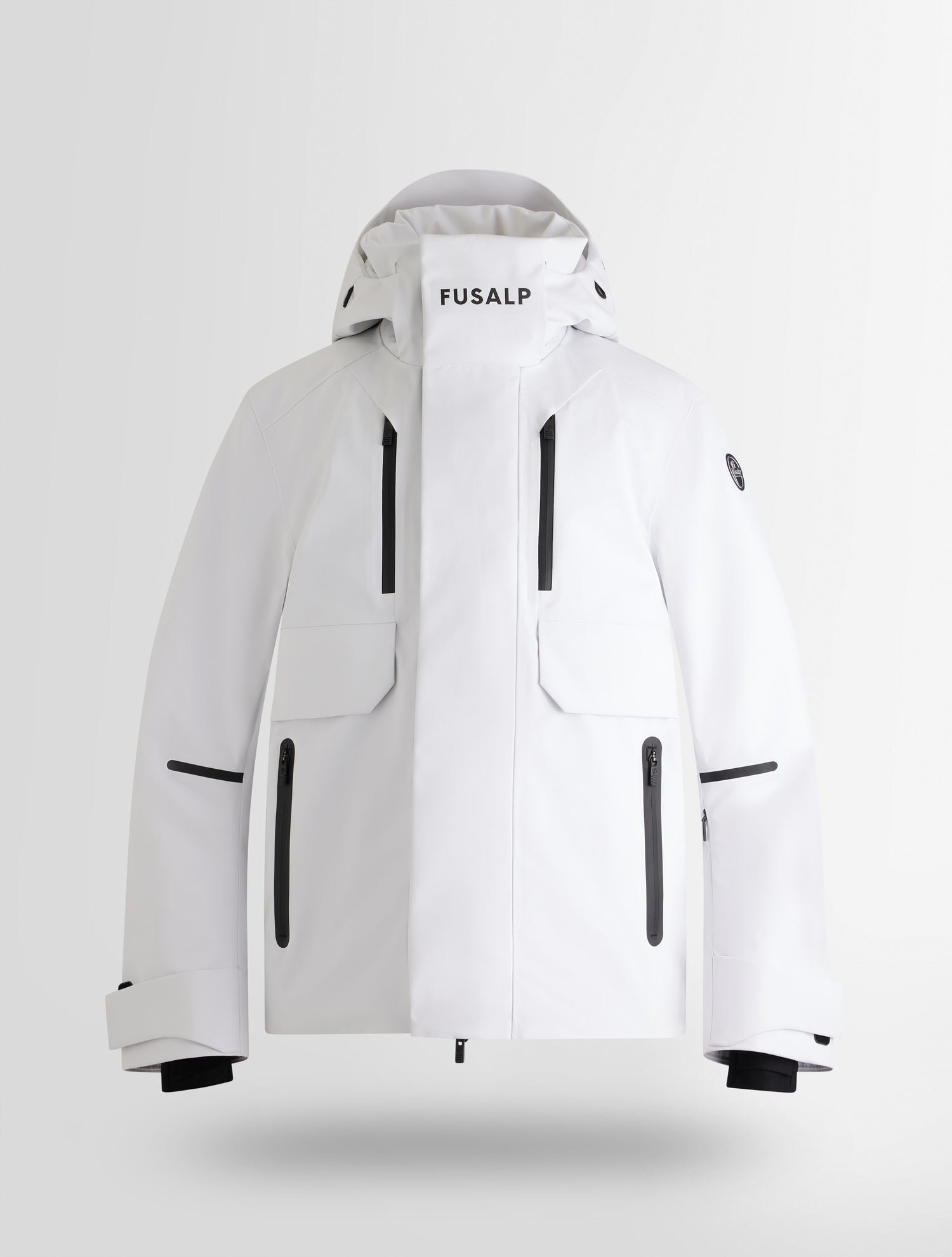 Veste de ski john col capuche coupe regular FUSALP Blanc